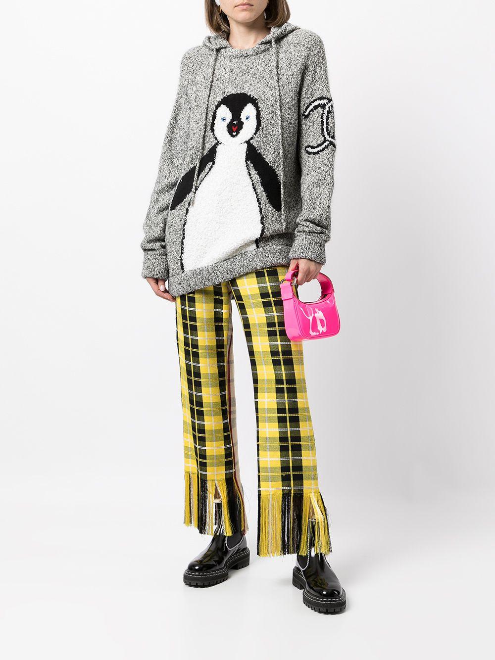 CHANEL Extrem seltener CC Logo Pinguin Boucle Hoodie (Grau) im Angebot