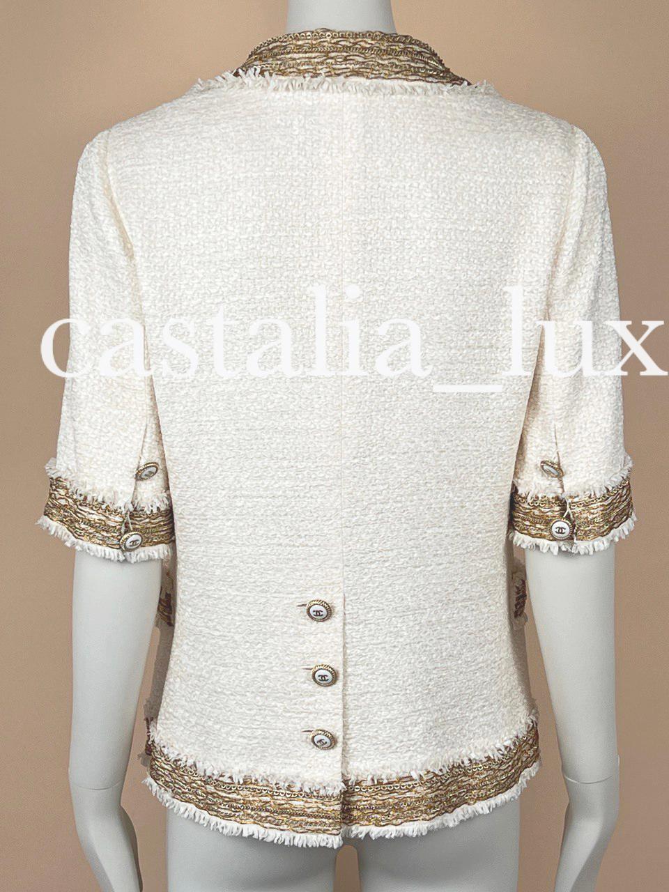 Chanel Extremely Rare Chain Accents Jacket from Ad Campaign For Sale 9