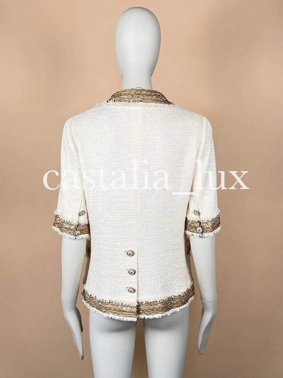 Chanel Extremely Rare Chain Accents Jacket from Ad Campaign For Sale 10