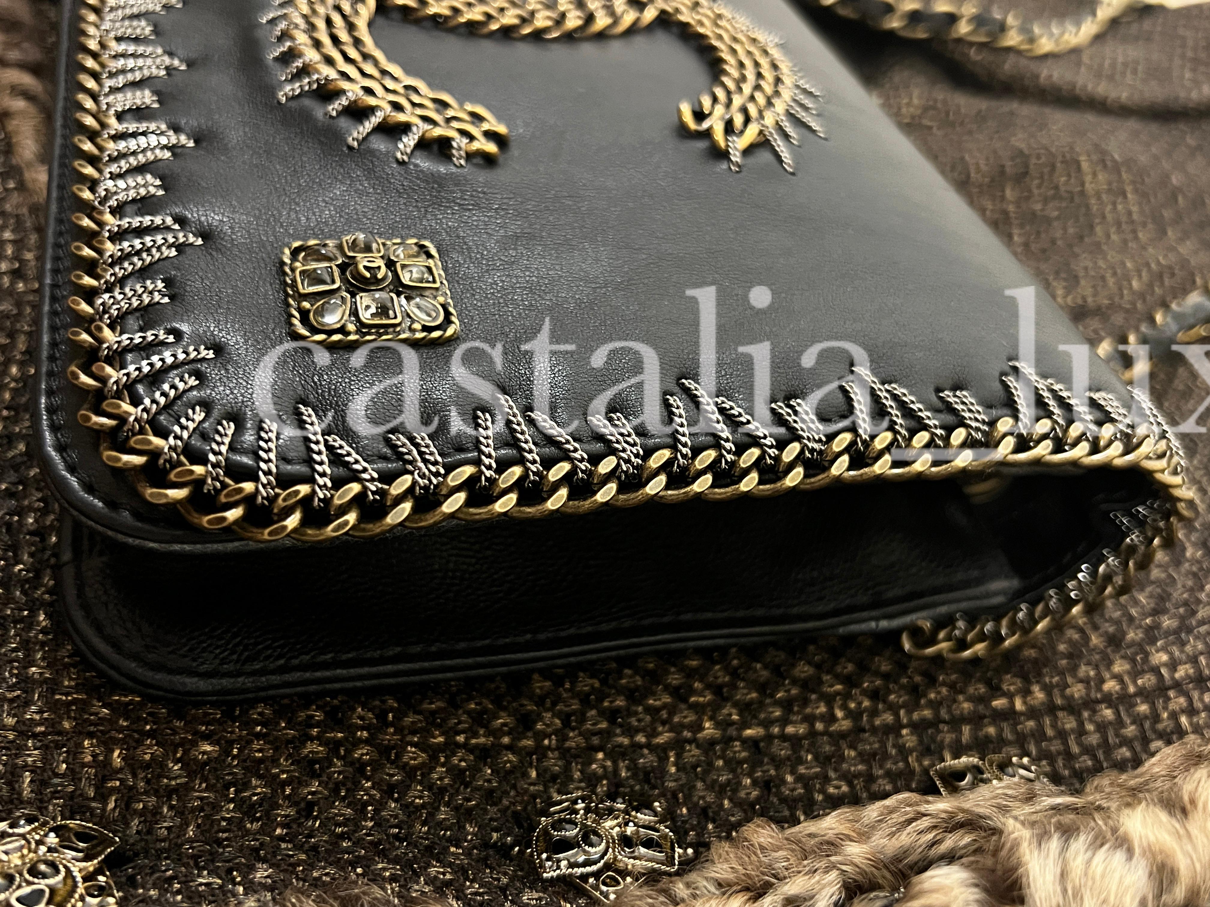 Chanel Extremely Rare Chain Trim Paris / Byzance Flap Bag 8