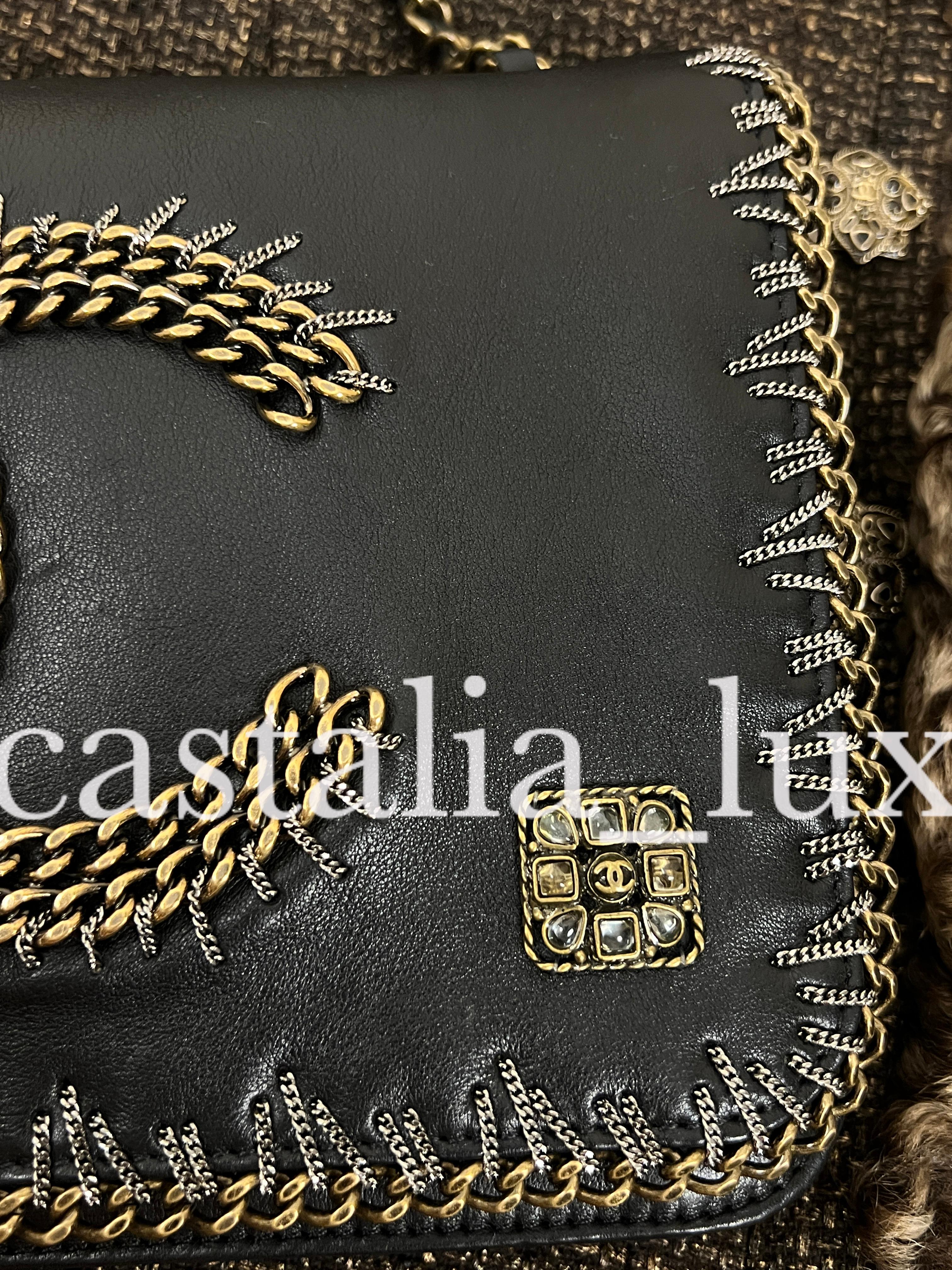 Chanel Extremely Rare Chain Trim Paris / Byzance Flap Bag 9