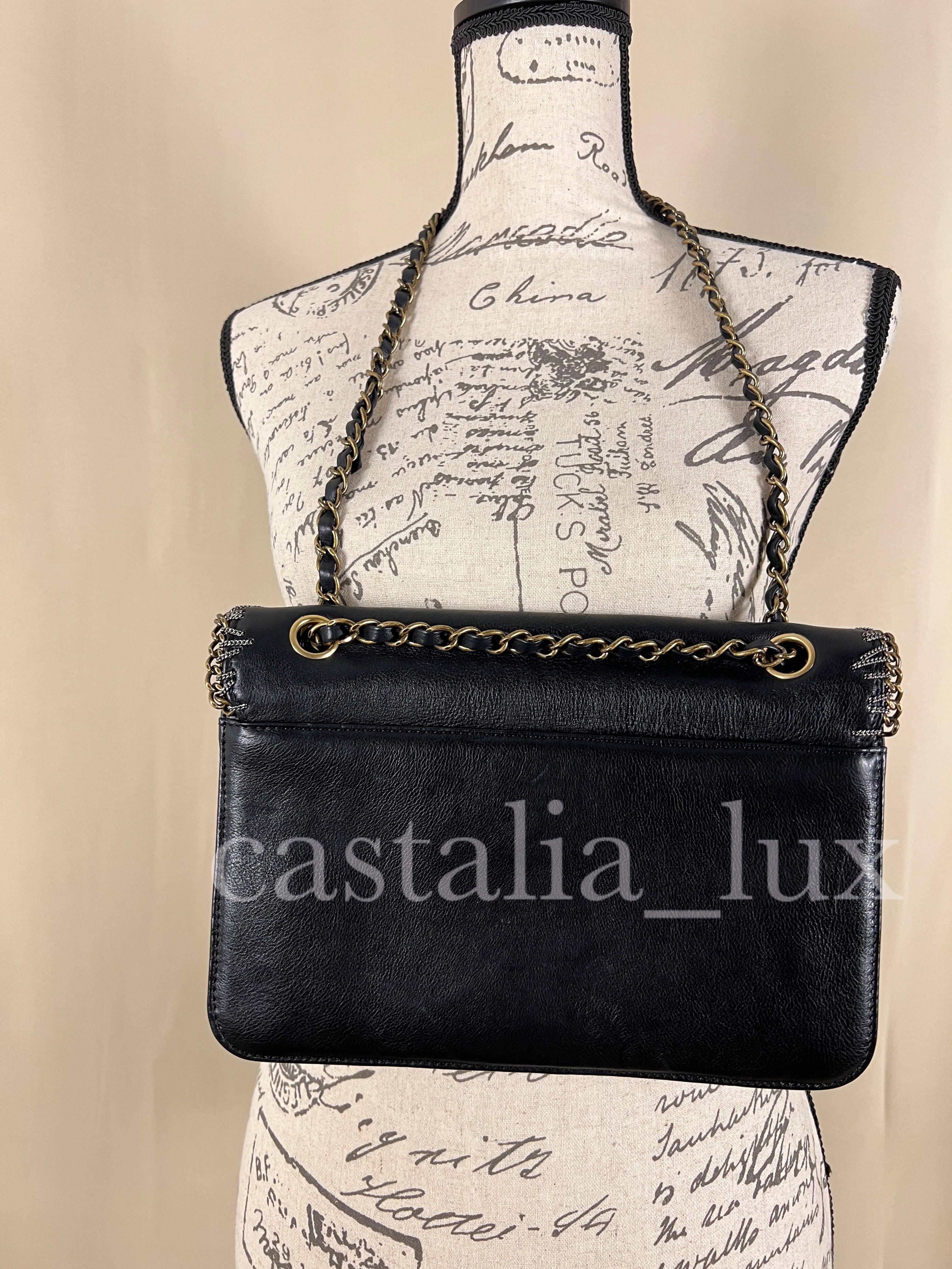 Chanel Extremely Rare Chain Trim Paris / Byzance Flap Bag 12