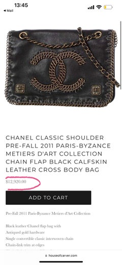 Chanel Extremely Rare Chain Trim Paris / Byzance Flap Bag