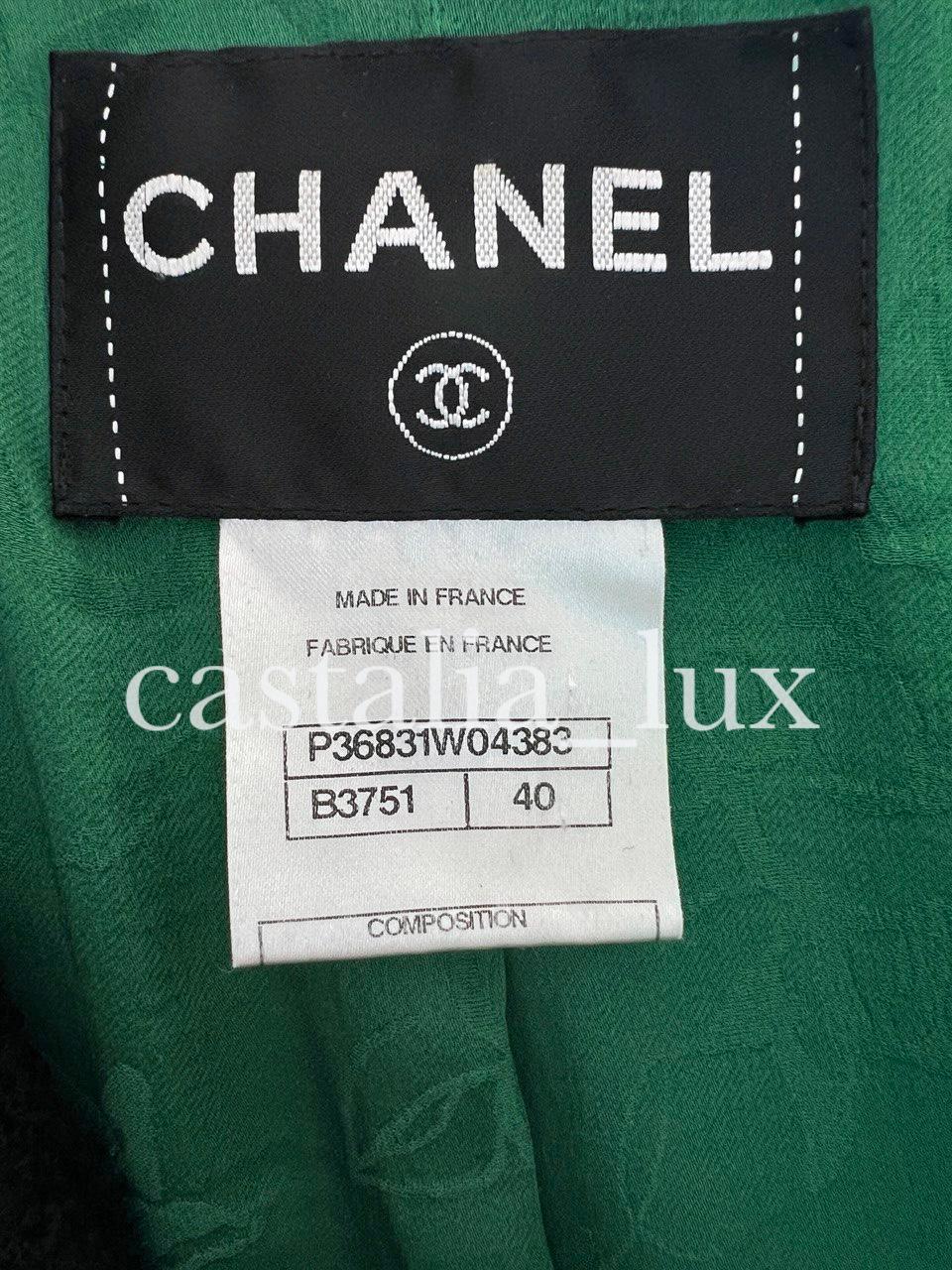 Chanel Extremely Rare Emerald Green Lesage Tweed Jacket 15