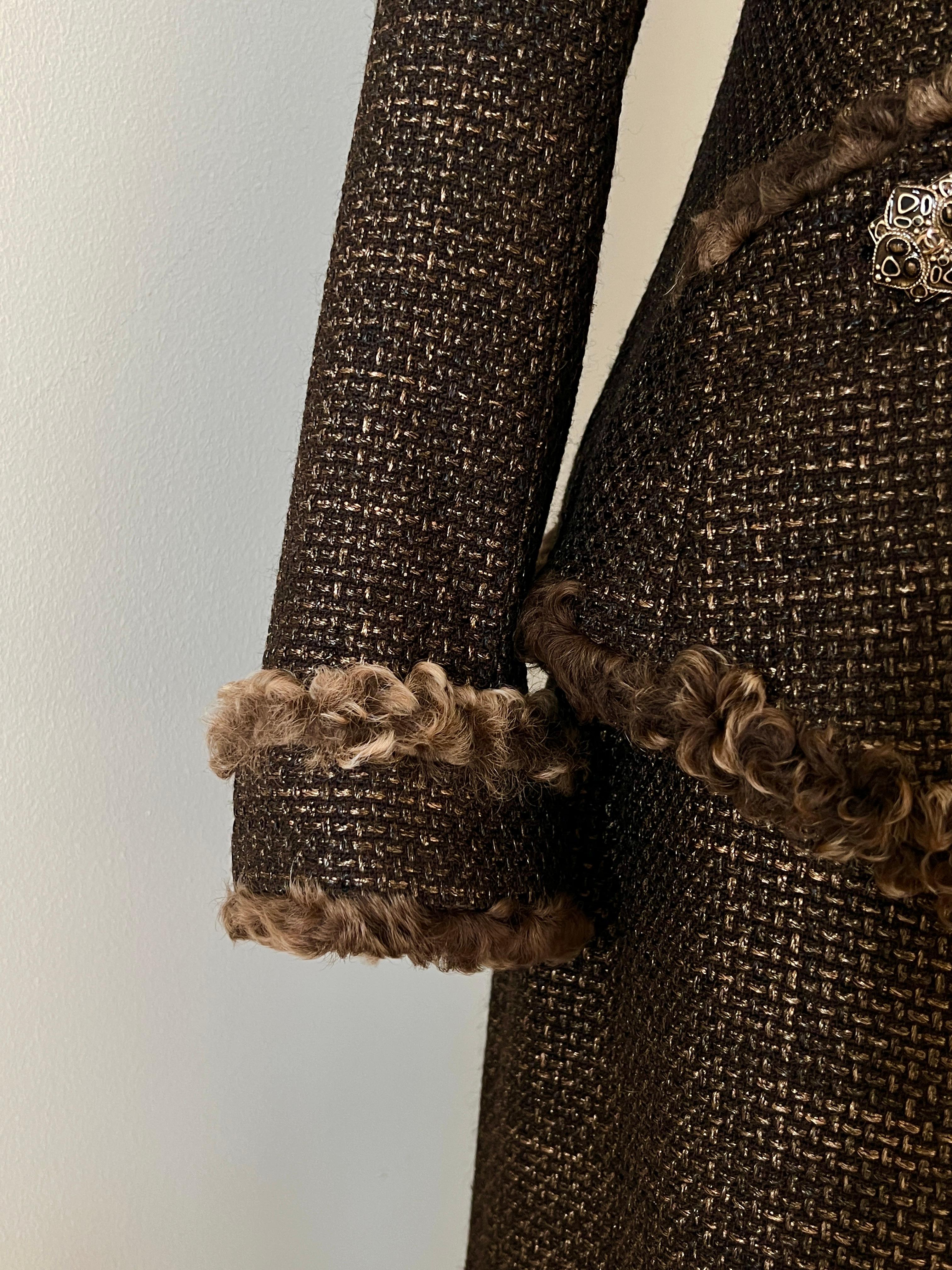 Chanel Extremely Rare Jewel Buttons Tweed Suit For Sale 14