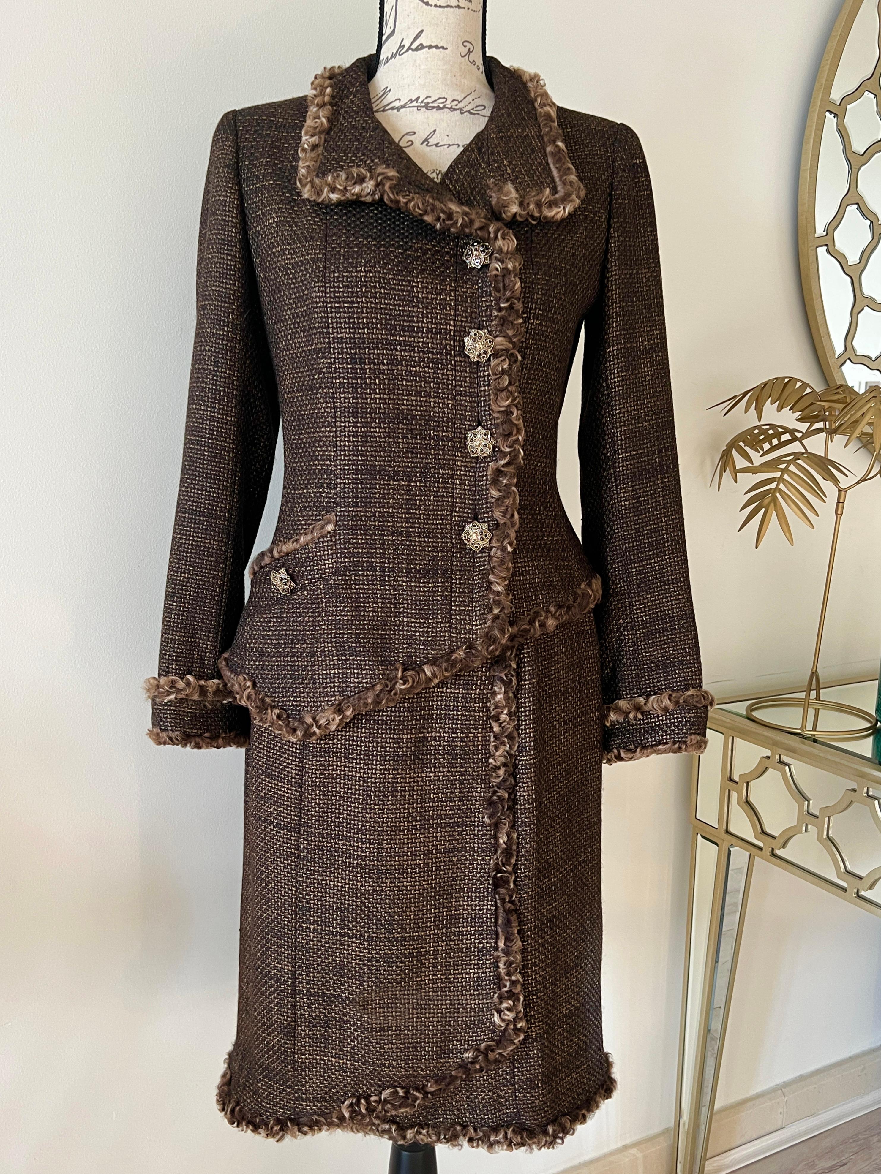 Women's Chanel Extremely Rare Jewel Buttons Tweed Suit For Sale