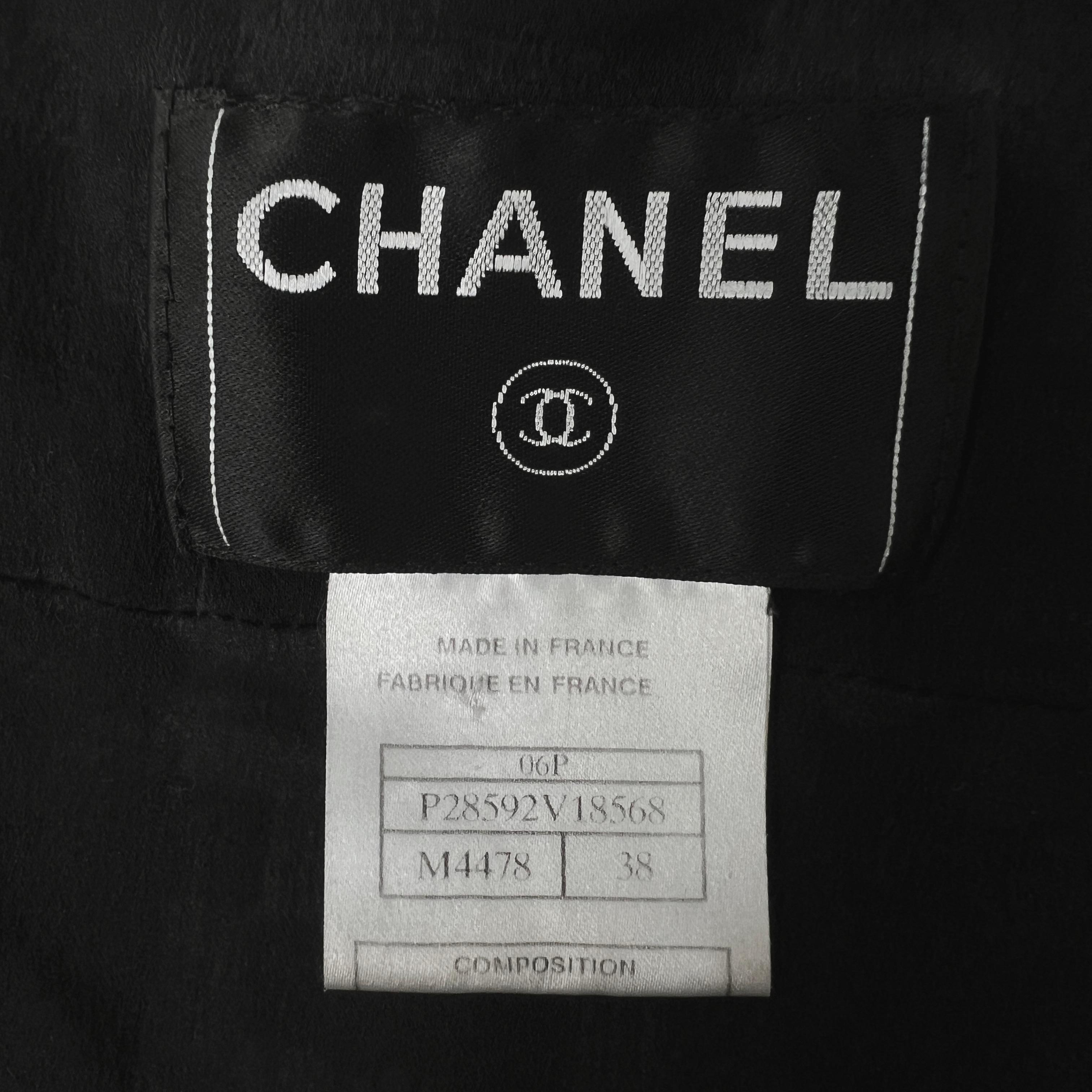 Chanel Extremely Rare Logo Band Ribbon Tweed Jacket For Sale 10