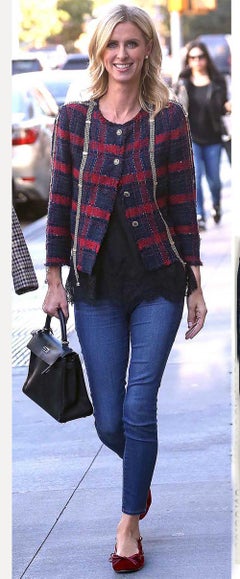 Chanel Extremely Rare Logo Chain Trim Tweed Jacket