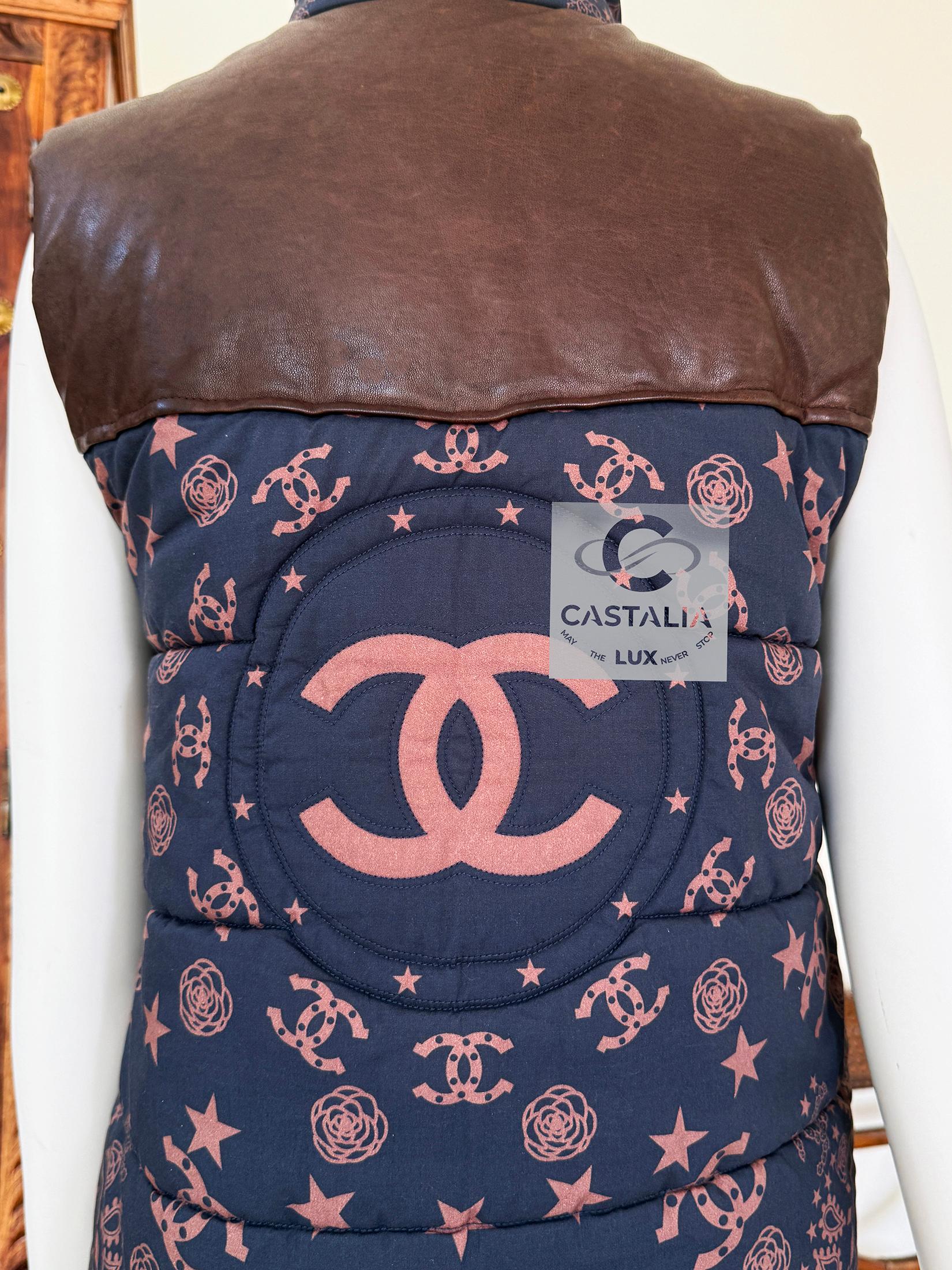 Chanel Extremadamente Raro París / Dallas CC Logo Estrellas Chaleco 34 FR en venta 1