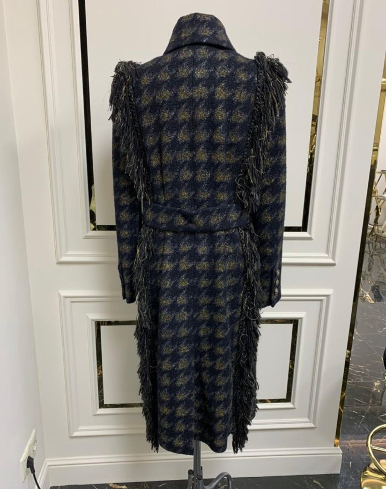 Chanel Extremely Rare Paris / Dallas Runway Tweed Coat For Sale 7
