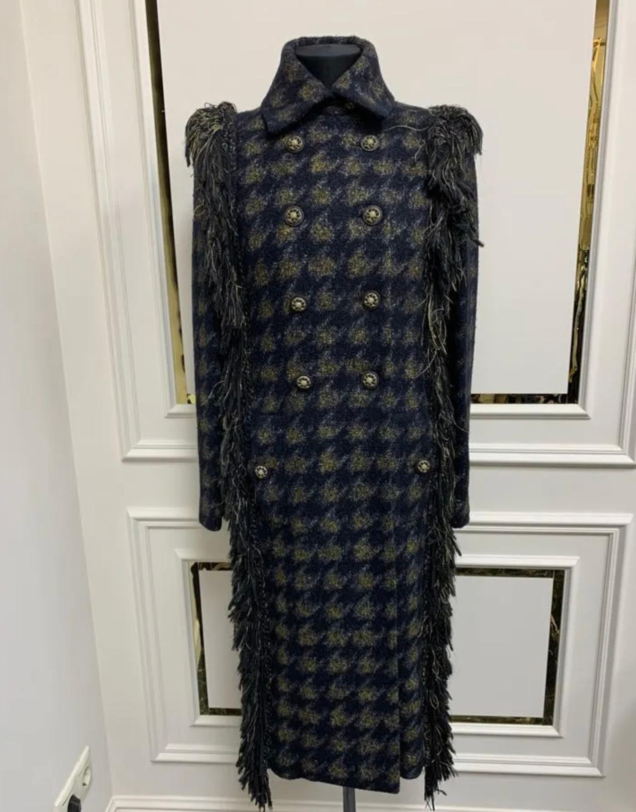 Women's or Men's Chanel Extremely Rare Paris / Dallas Runway Tweed Coat For Sale