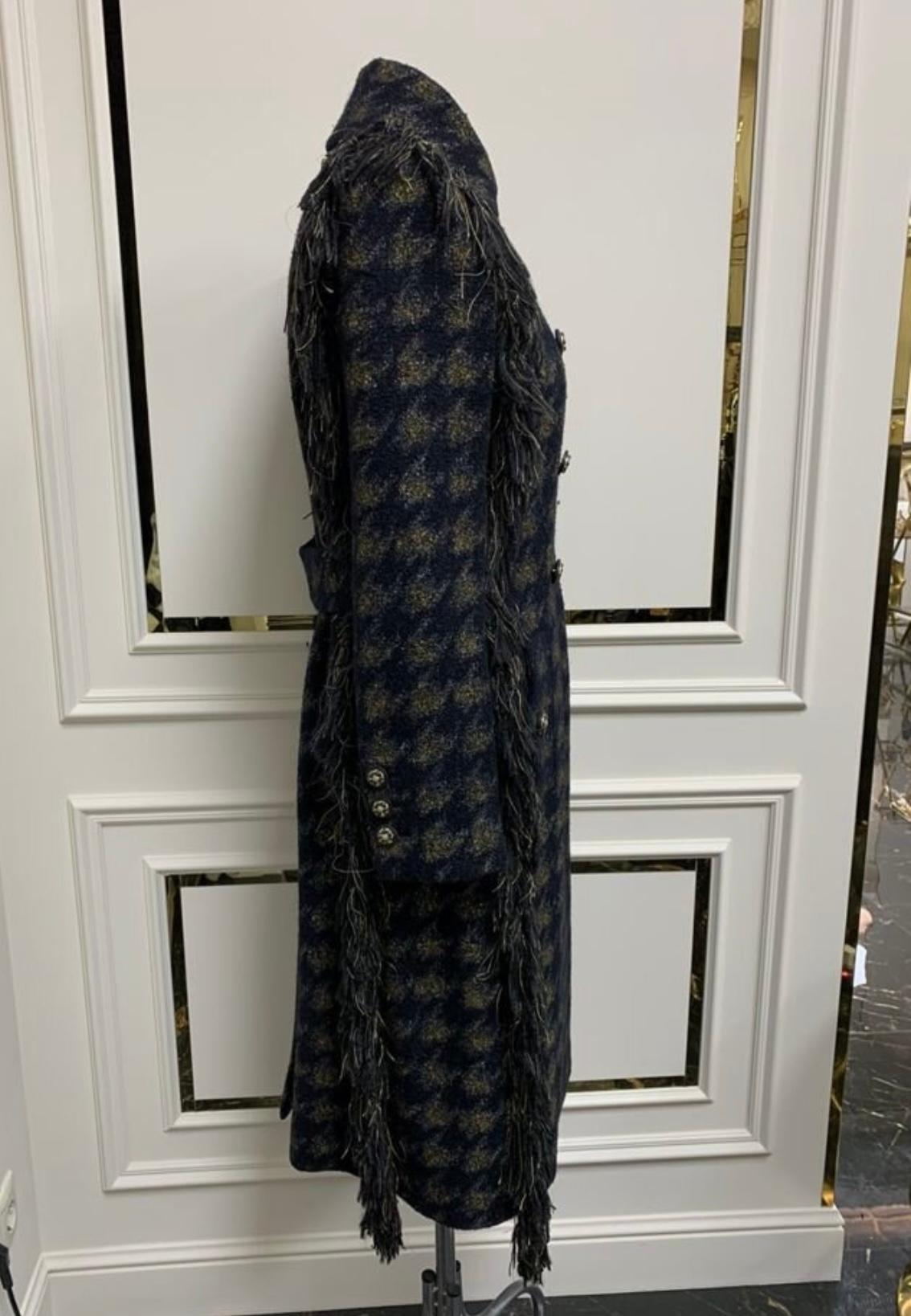 Chanel Extremely Rare Paris / Dallas Runway Tweed Coat For Sale 3