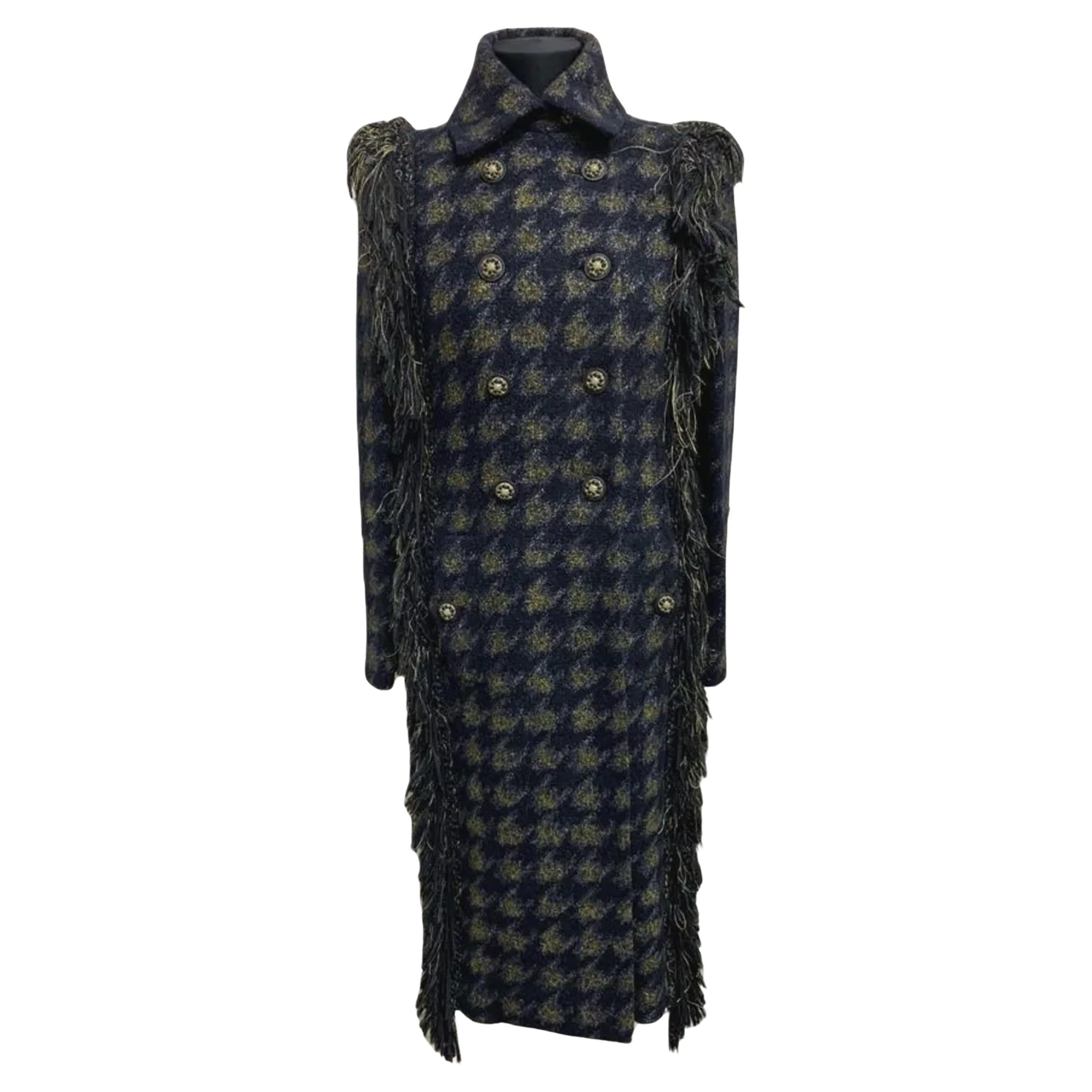 Chanel Extremely Rare Paris / Dallas Runway Tweed Coat For Sale