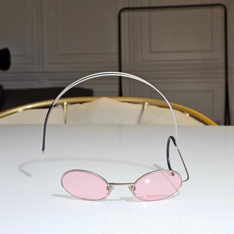 Chanel extremely Rare Pink wire headband sunglasses, ss 1999  display picture 3