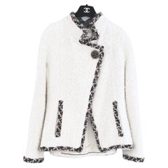 Chanel Extrem seltene Laufsteg-Tweedjacke aus flauschigem Tweed