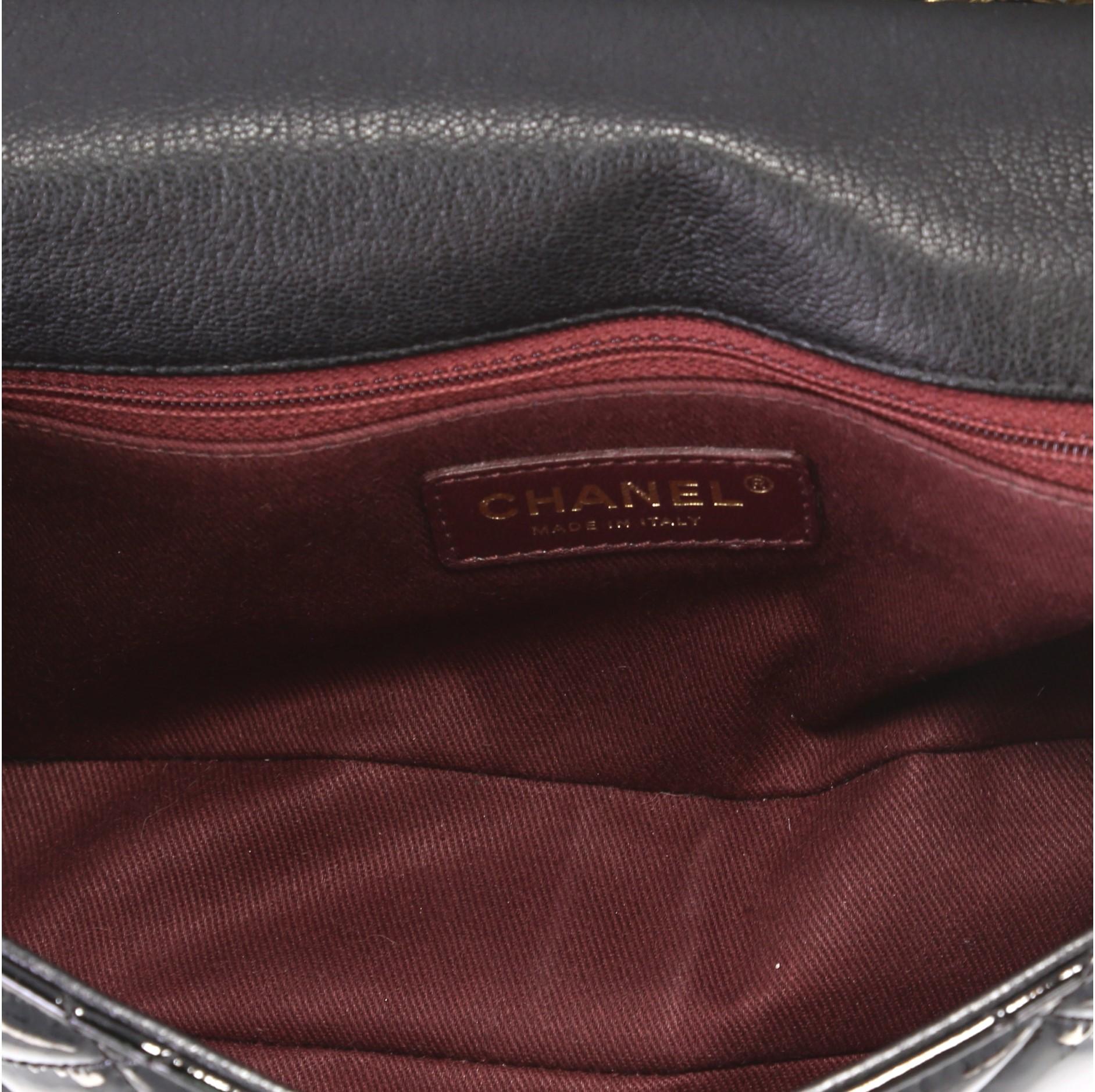 Chanel Eyelet Flap Bag Quilted Patent Medium In Excellent Condition In NY, NY