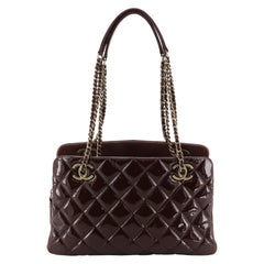 Chanel Eyelet Tote Quilted Patent Small 