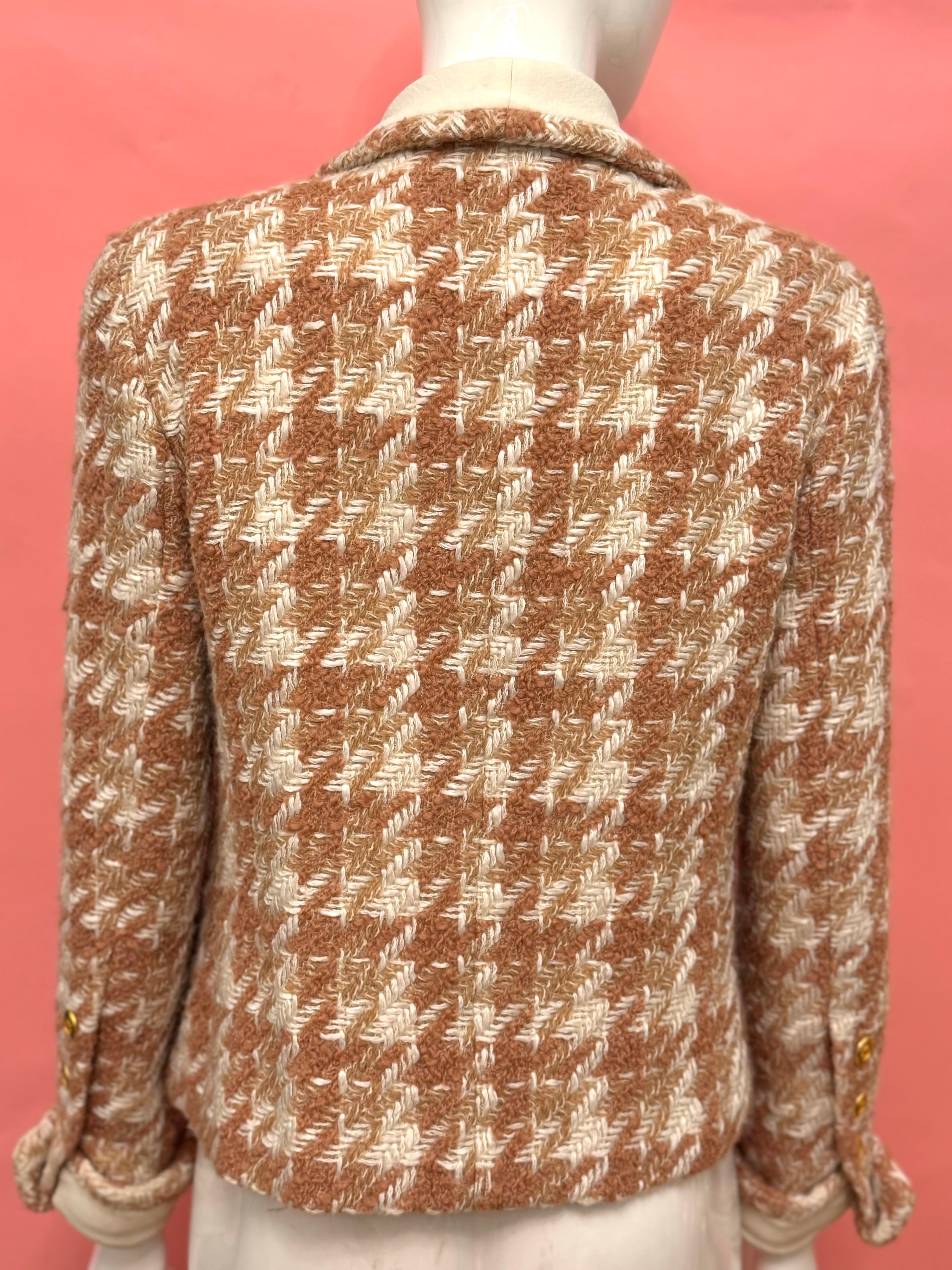 Chanel F/W 1989 runway tweed jacket For Sale 6
