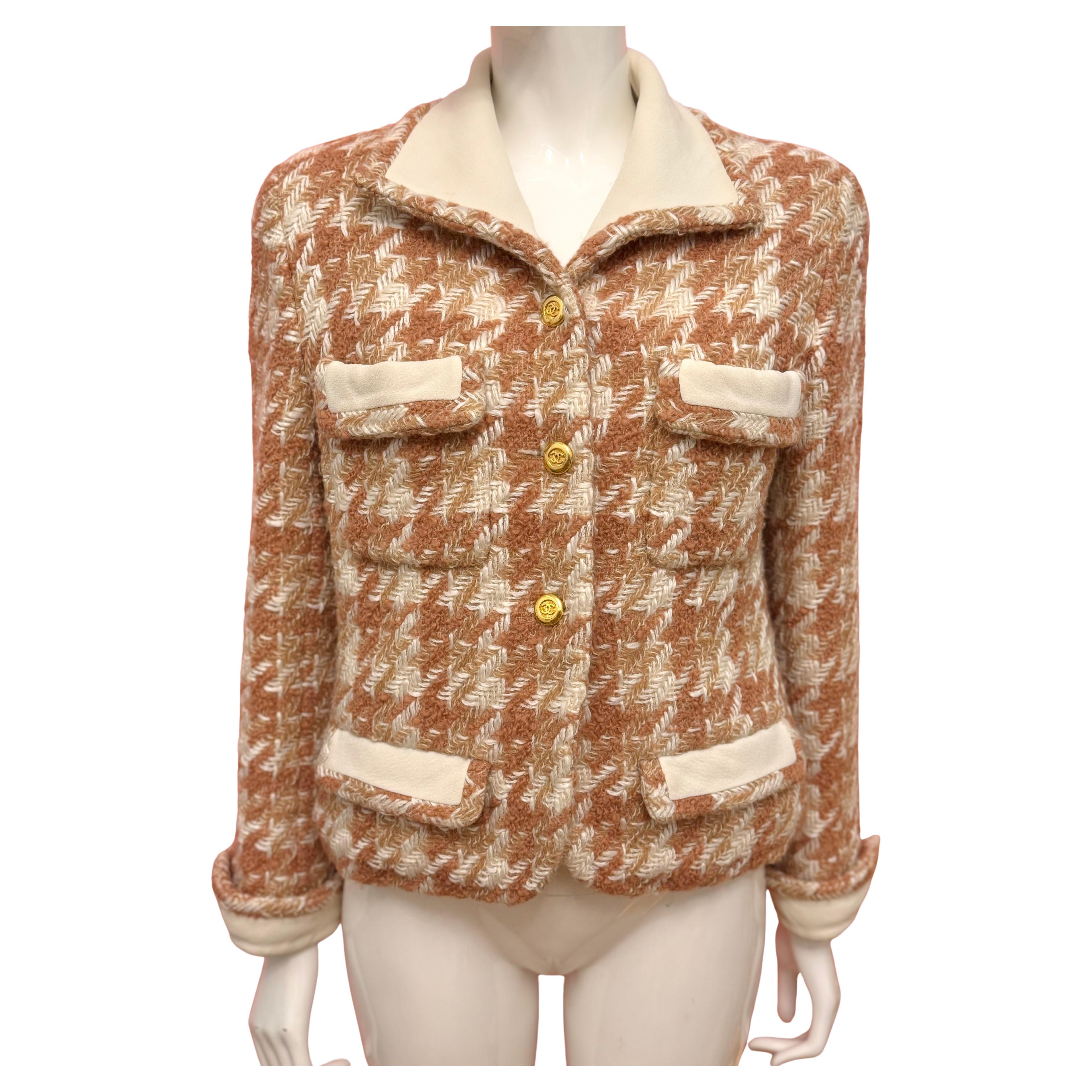 Chanel F/W 1989 runway tweed jacket For Sale