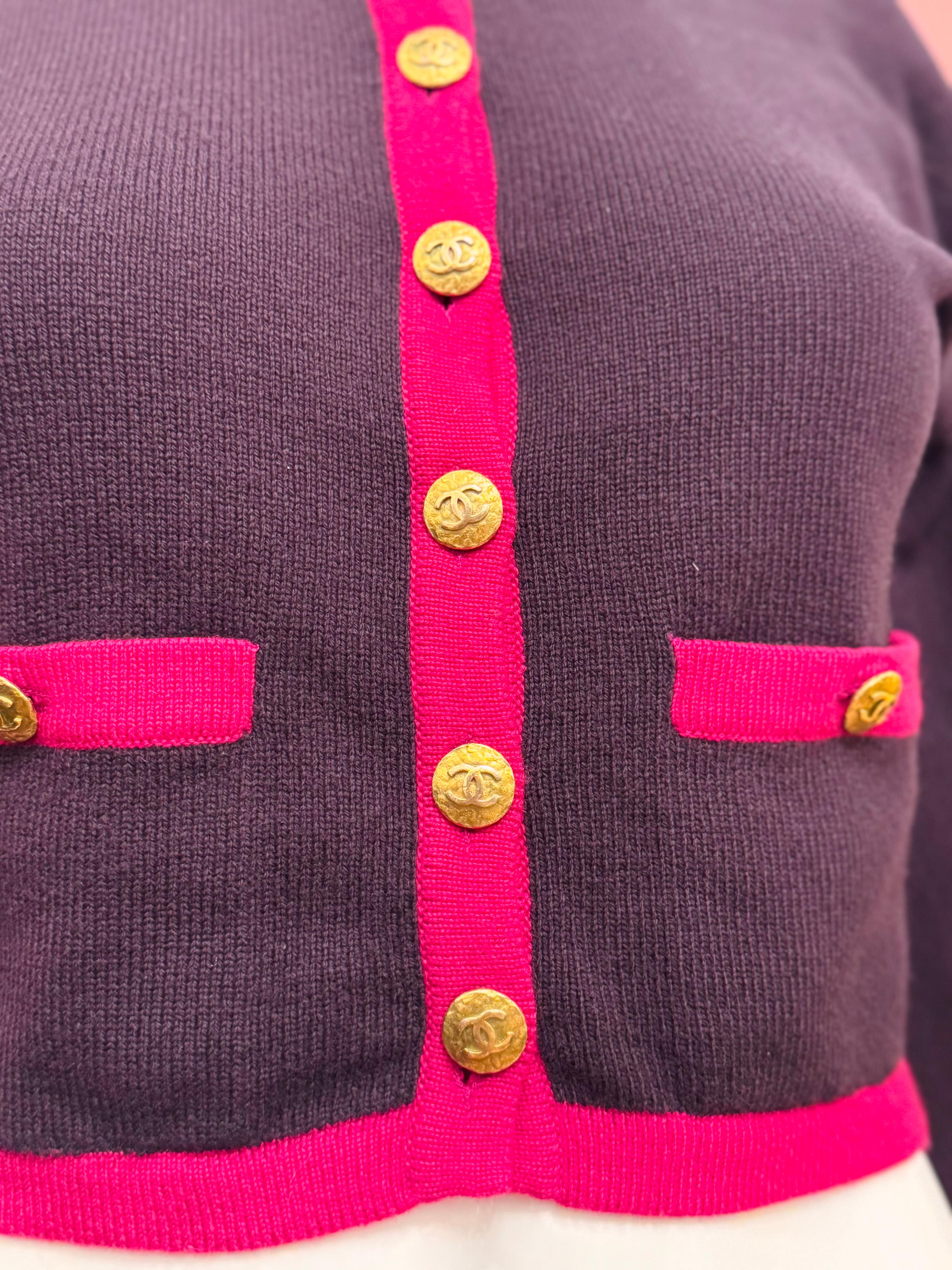 Chaqueta de cachemira Chanel F/W 1993 en venta 5