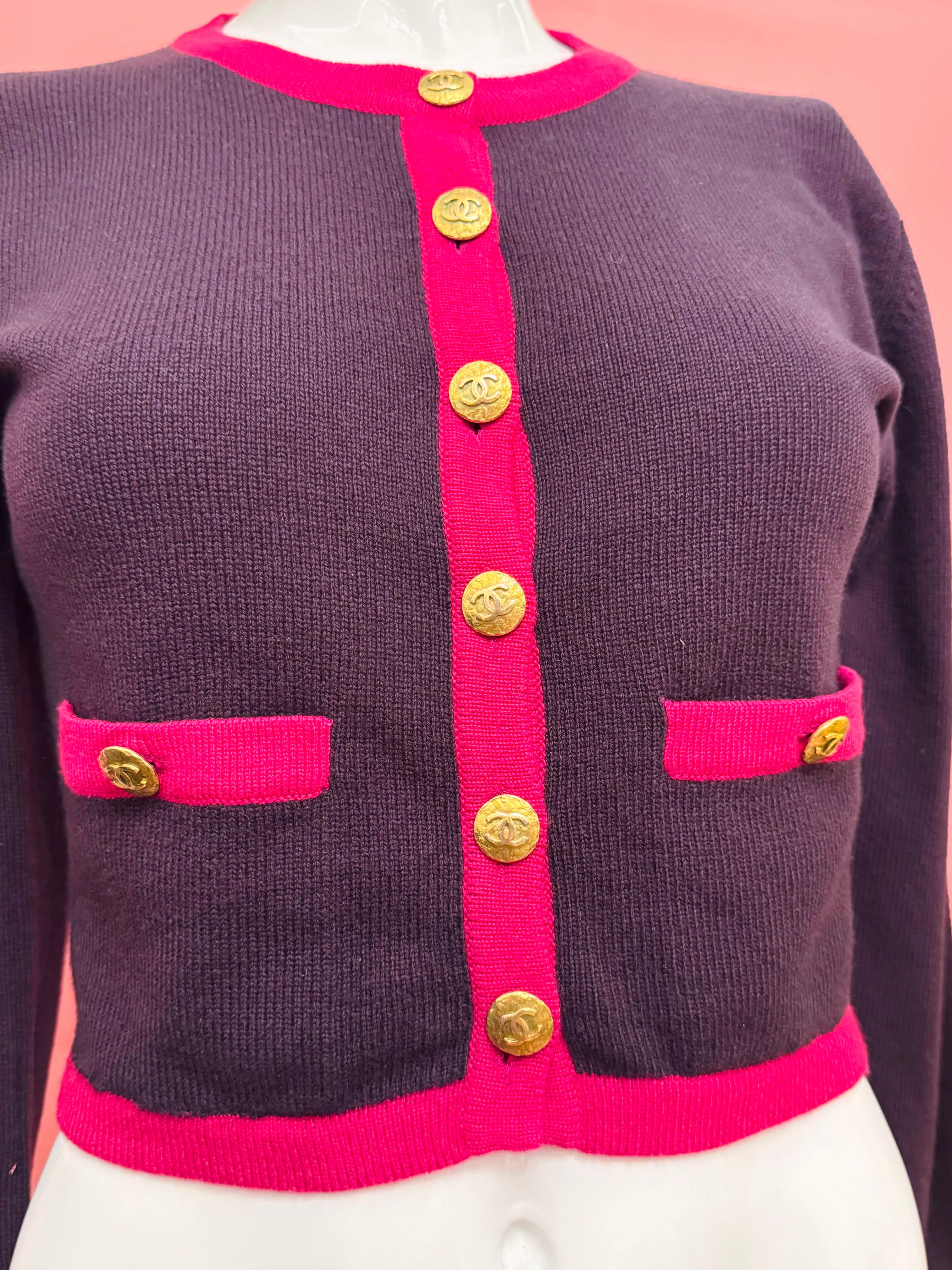 Chaqueta de cachemira Chanel F/W 1993 en venta 6