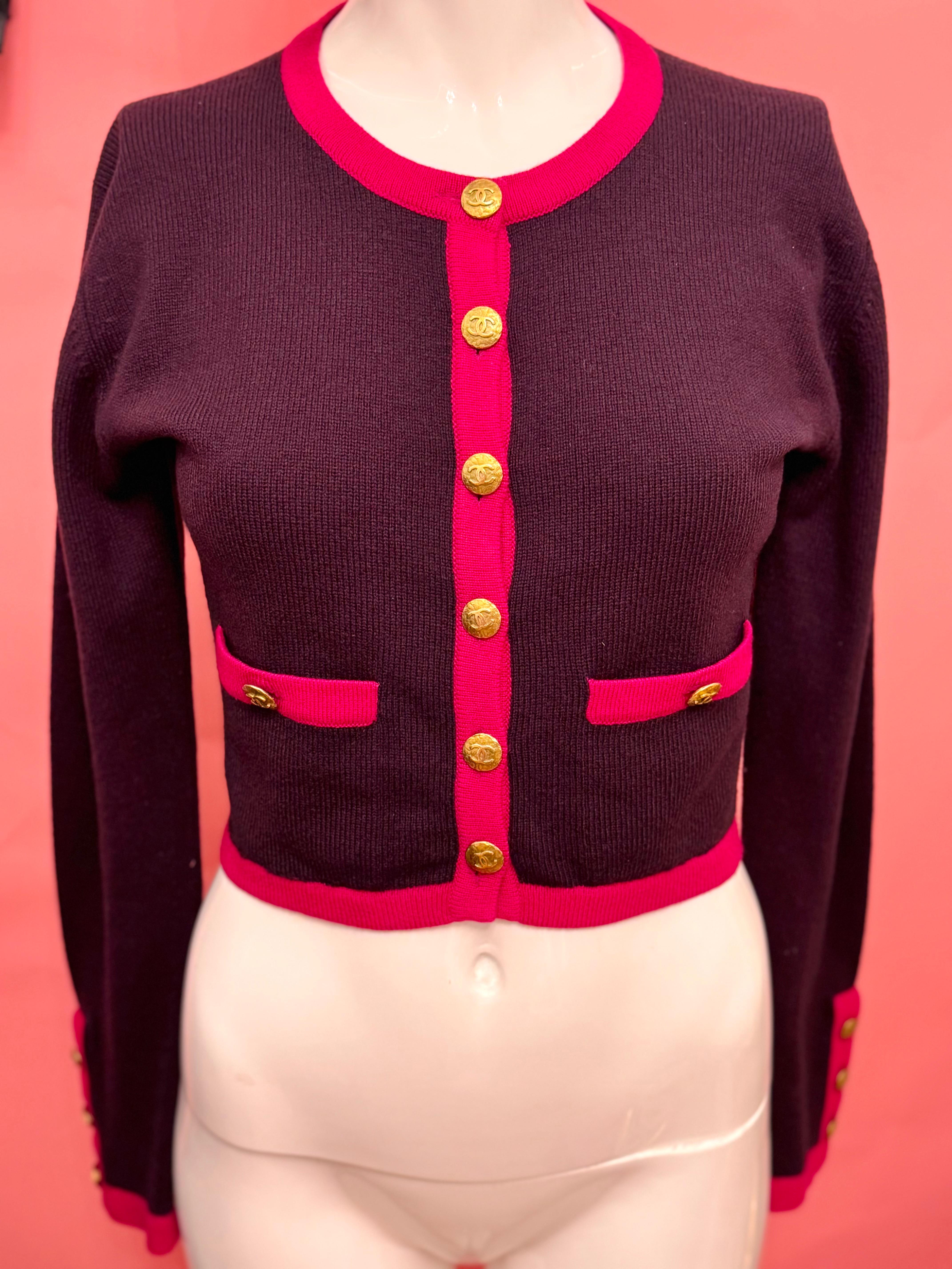 De las mujeres Chaqueta de cachemira Chanel F/W 1993 en venta