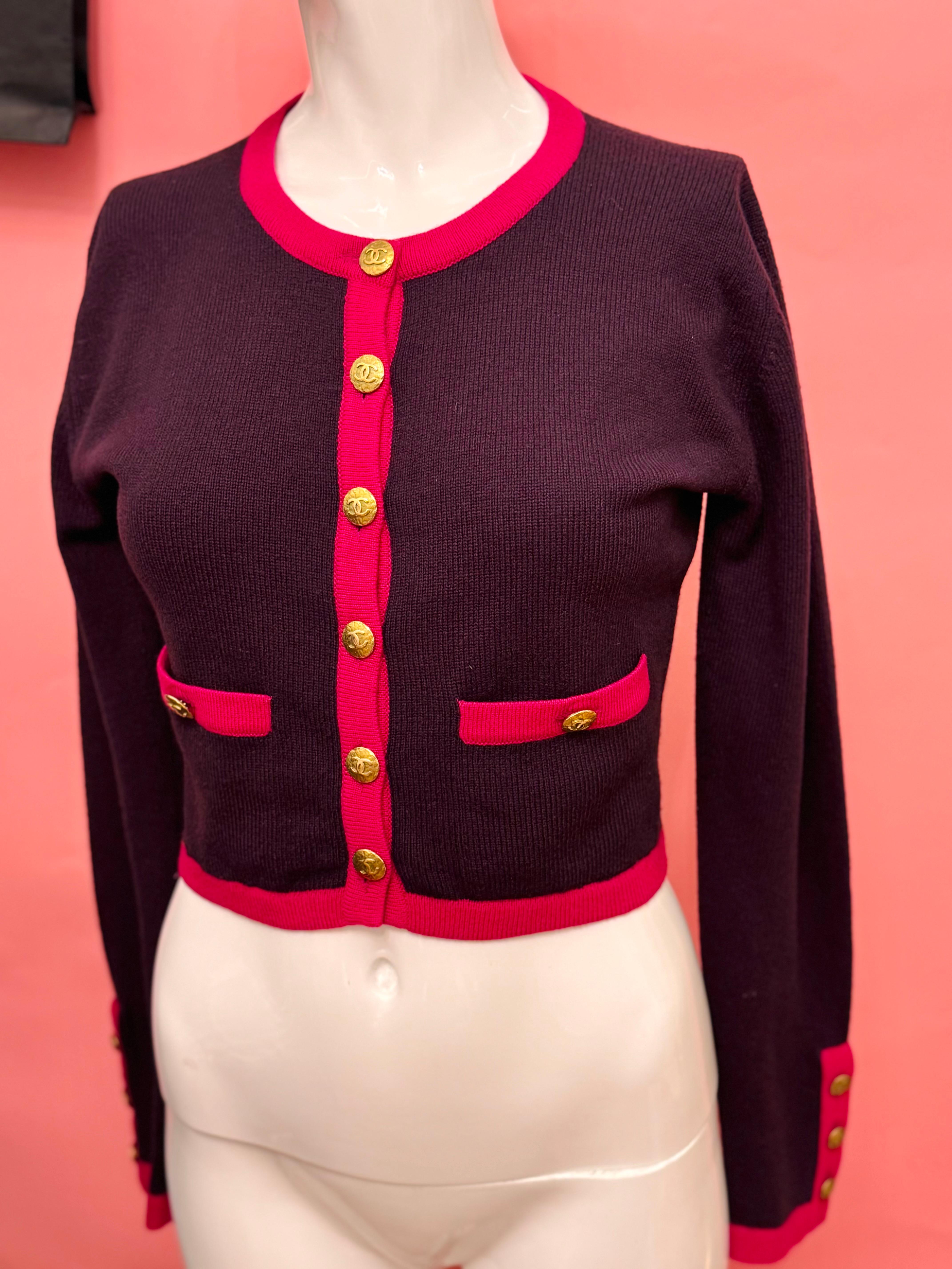 Chaqueta de cachemira Chanel F/W 1993 en venta 3
