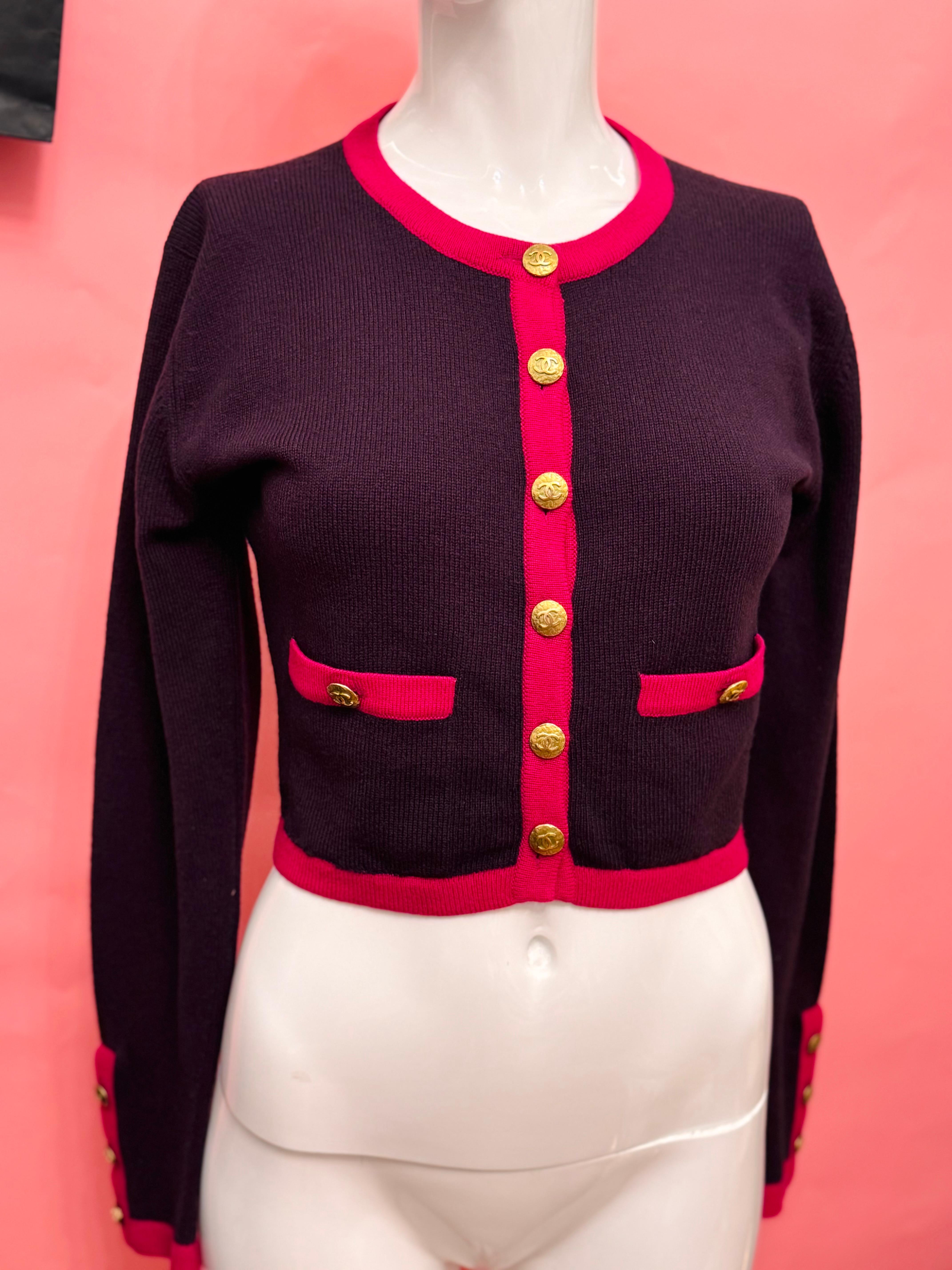 Chaqueta de cachemira Chanel F/W 1993 en venta 4