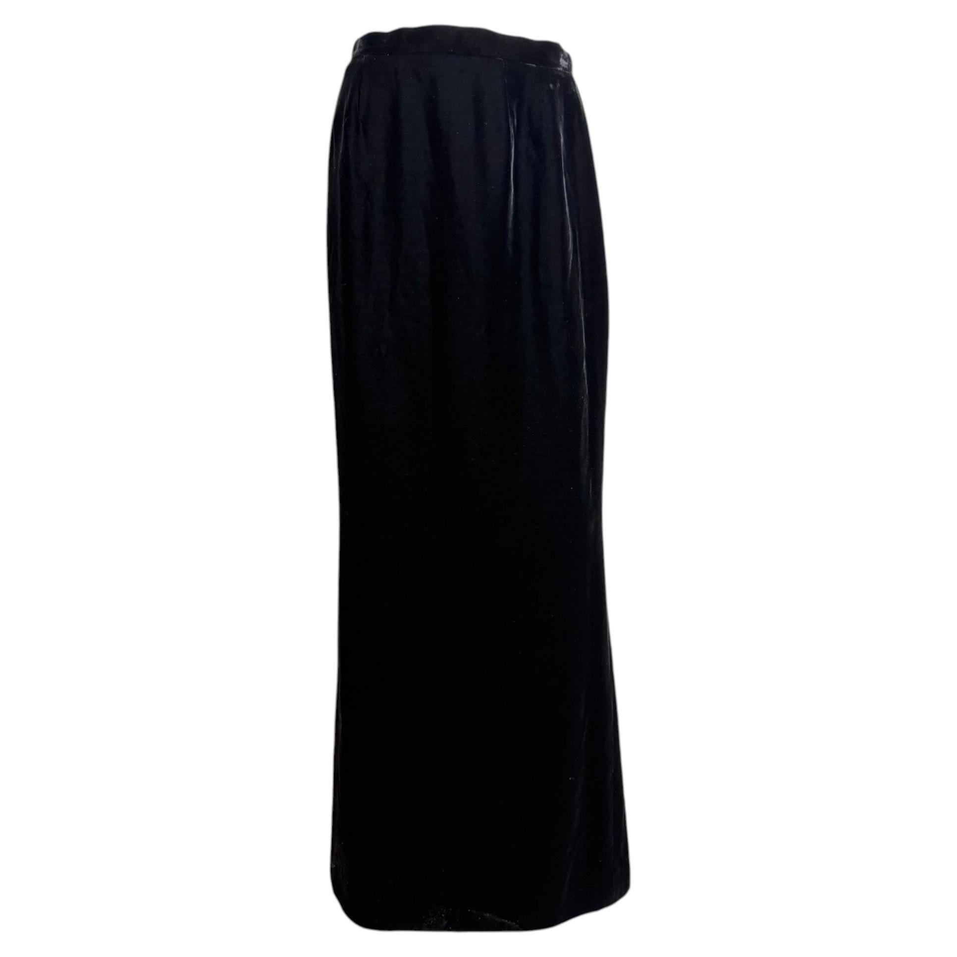Chanel F/W 1996 Velvet Maxi Skirt