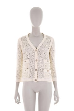 Chanel F/W 2005 off-white distressed cardigan