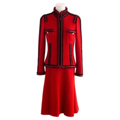Chanel F/W 2009 Moscou Imperial Russian Eagle Red Black Tweed 09A Jacket Suit