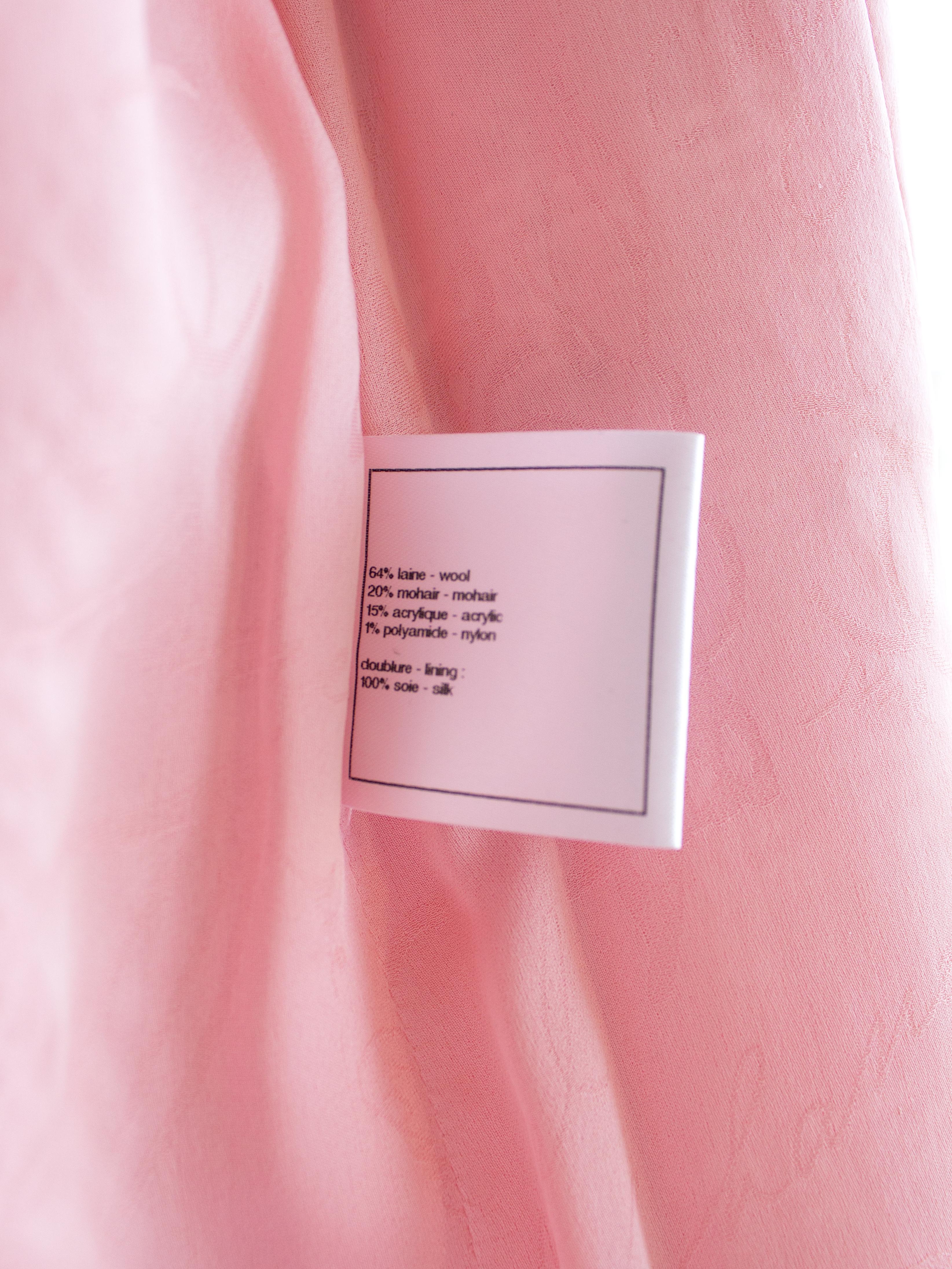 Chanel F/W 2014 Supermarket Barbie Pink White Plaid 14A Fantasy Tweed Jacket 9
