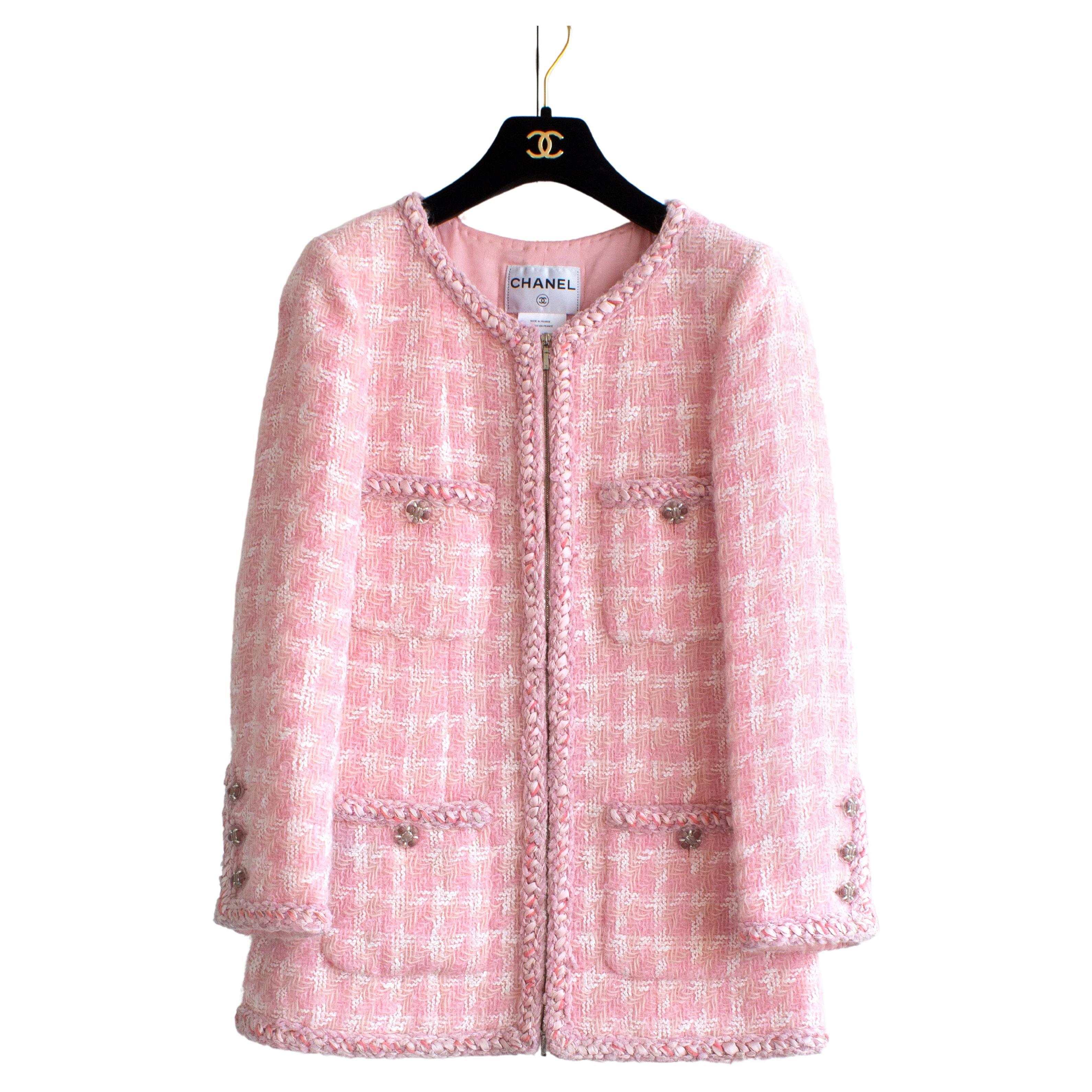 Chanel F/W 2014 Supermarket Barbie Pink White Plaid 14A Fantasy Tweed ...