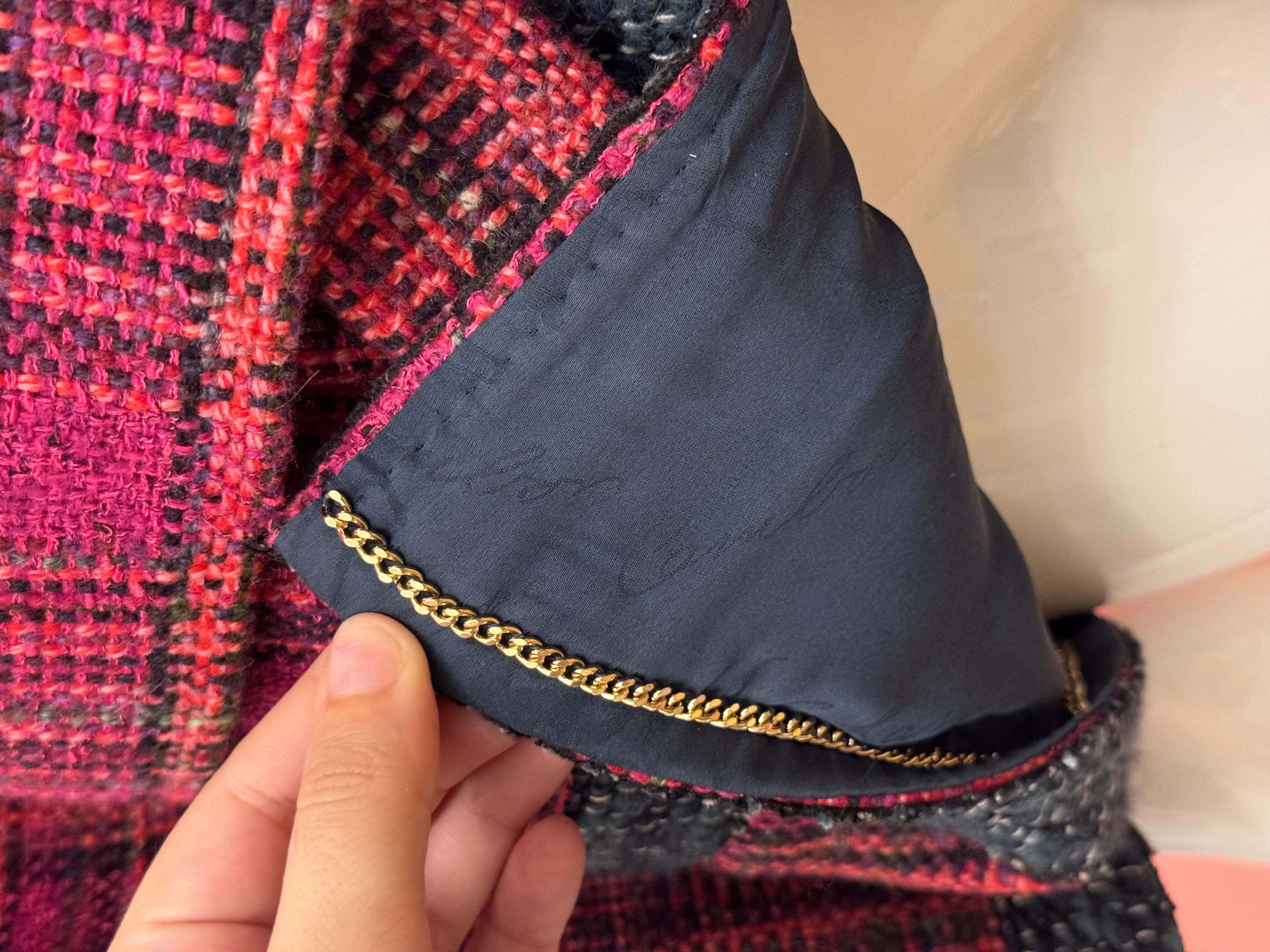 Chanel F/W 2018 pasarela fantasía tweed chaqueta con cinturón en venta 5