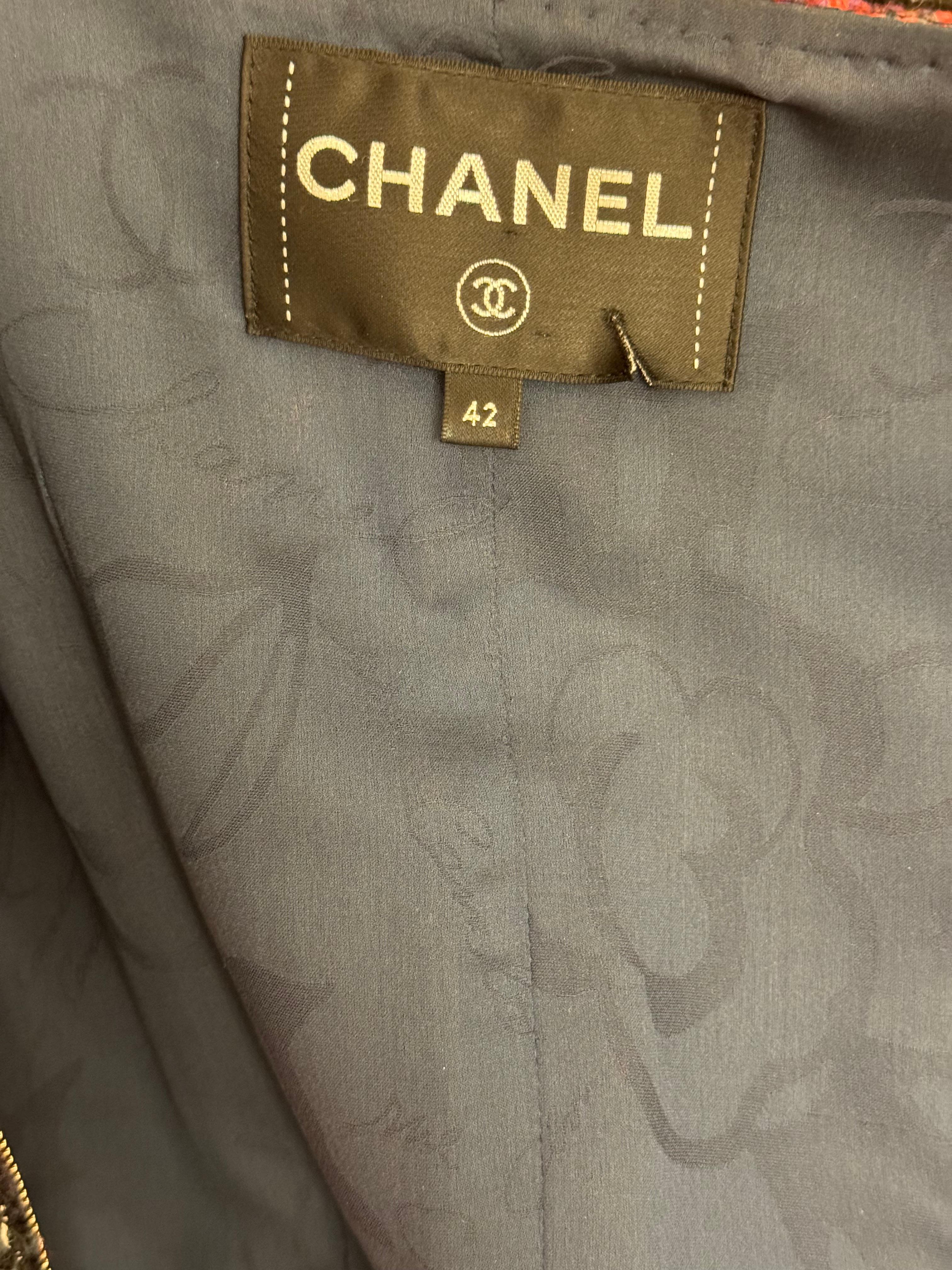Chanel F/W 2018 pasarela fantasía tweed chaqueta con cinturón en venta 8
