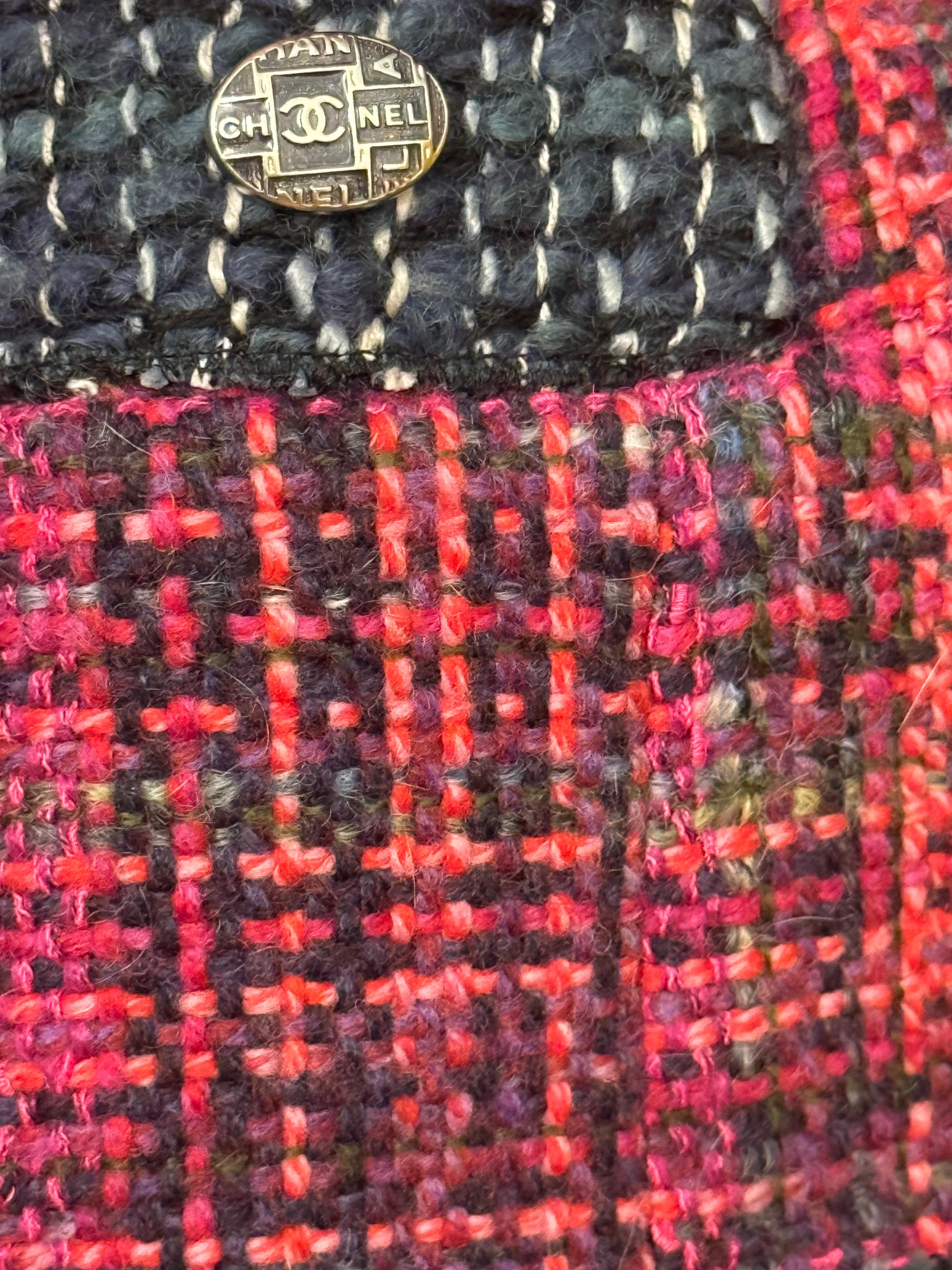 Chanel F/W 2018 pasarela fantasía tweed chaqueta con cinturón en venta 11