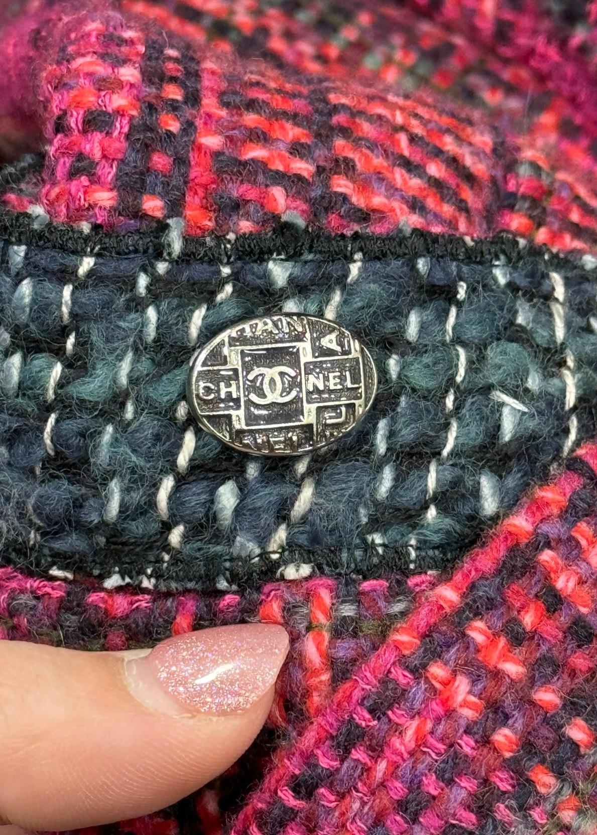 Chanel F/W 2018 pasarela fantasía tweed chaqueta con cinturón en venta 15