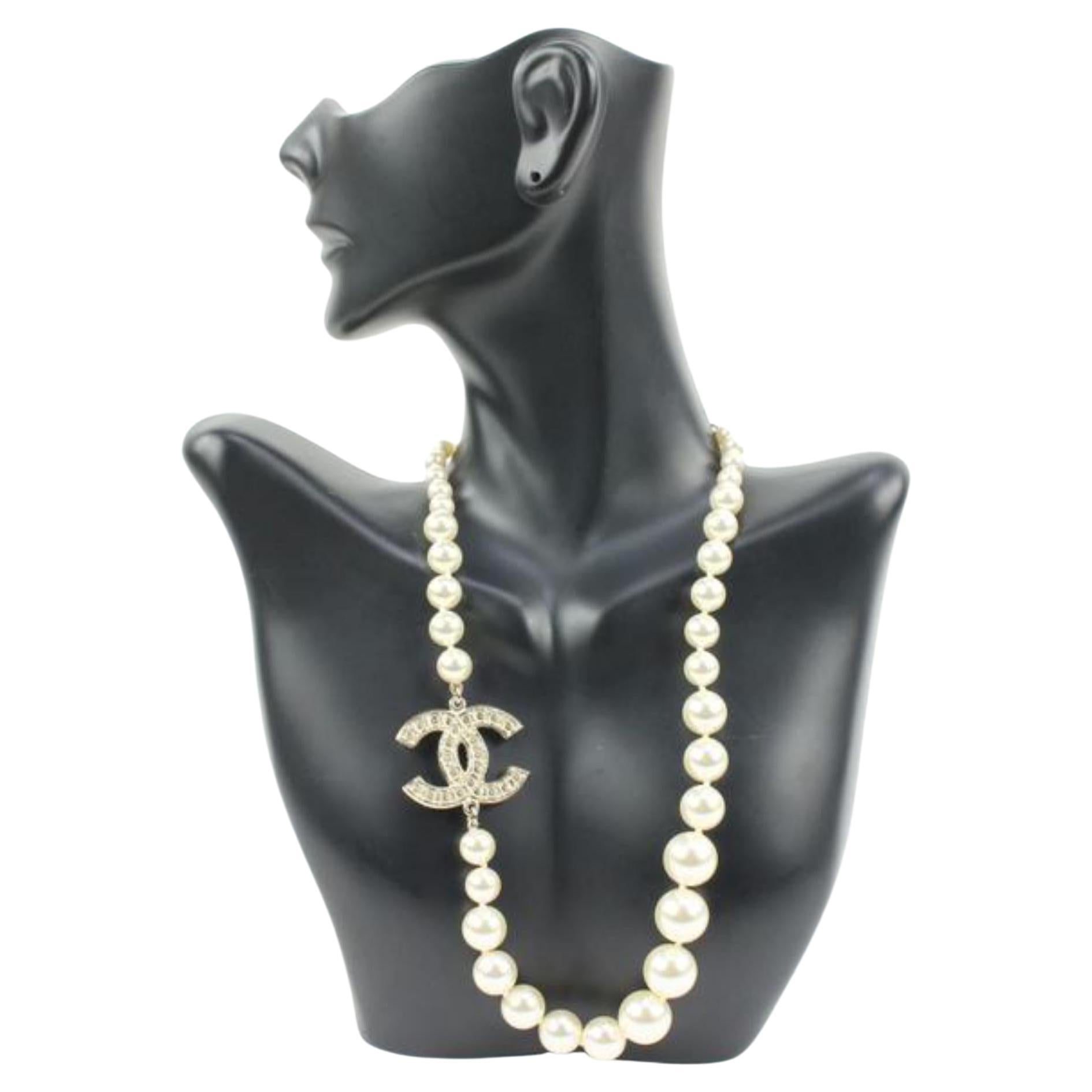 NEW CHANEL NECKLACE LOGO CC TWO-TONE PEARLS 2022 PERALS NECKLACE