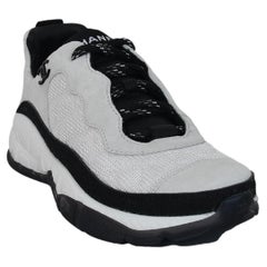 Chanel Fabric & Suede Calfskin Sneakers White Ivory