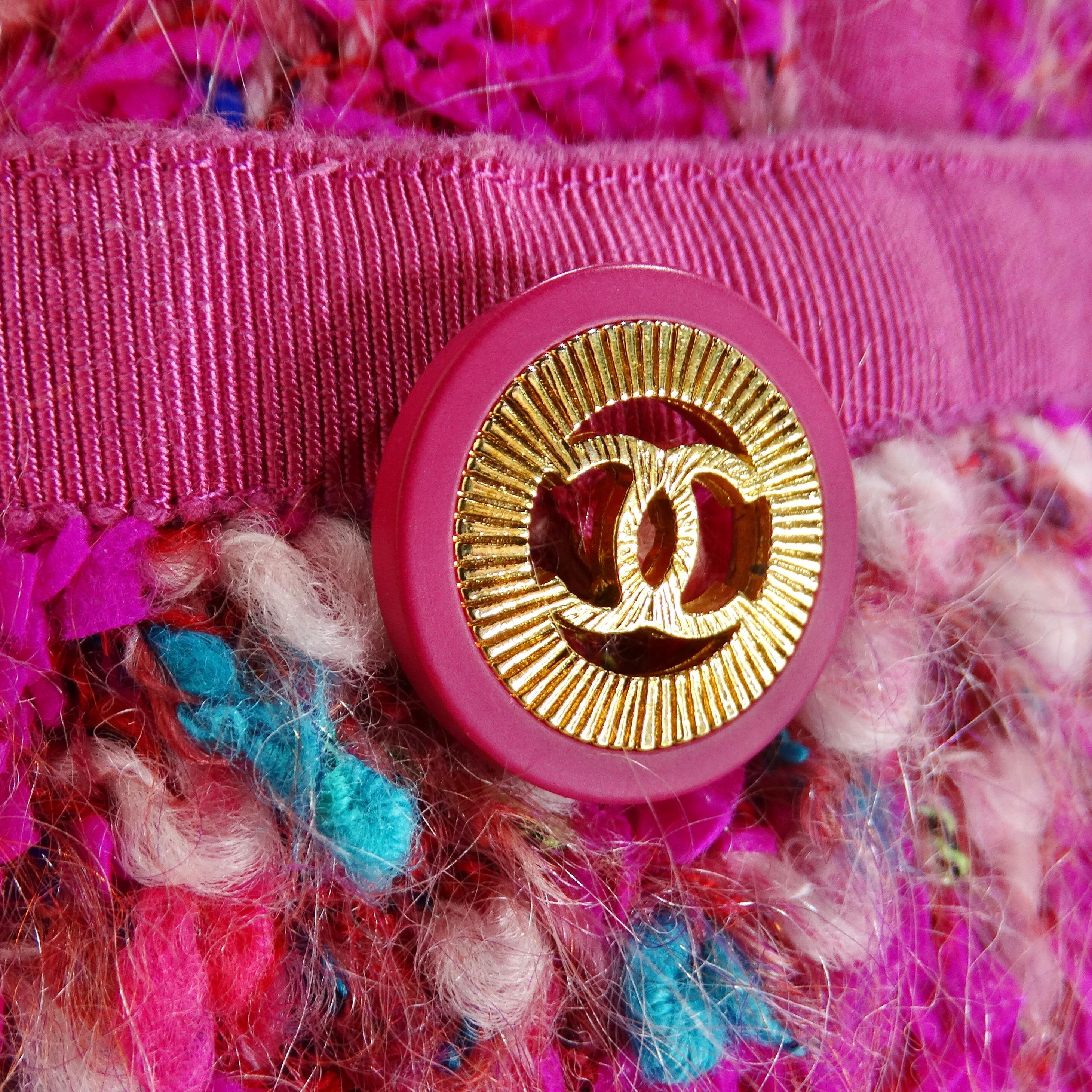 Chanel Fall 1991 Hot Pink Tweed Jacket 1