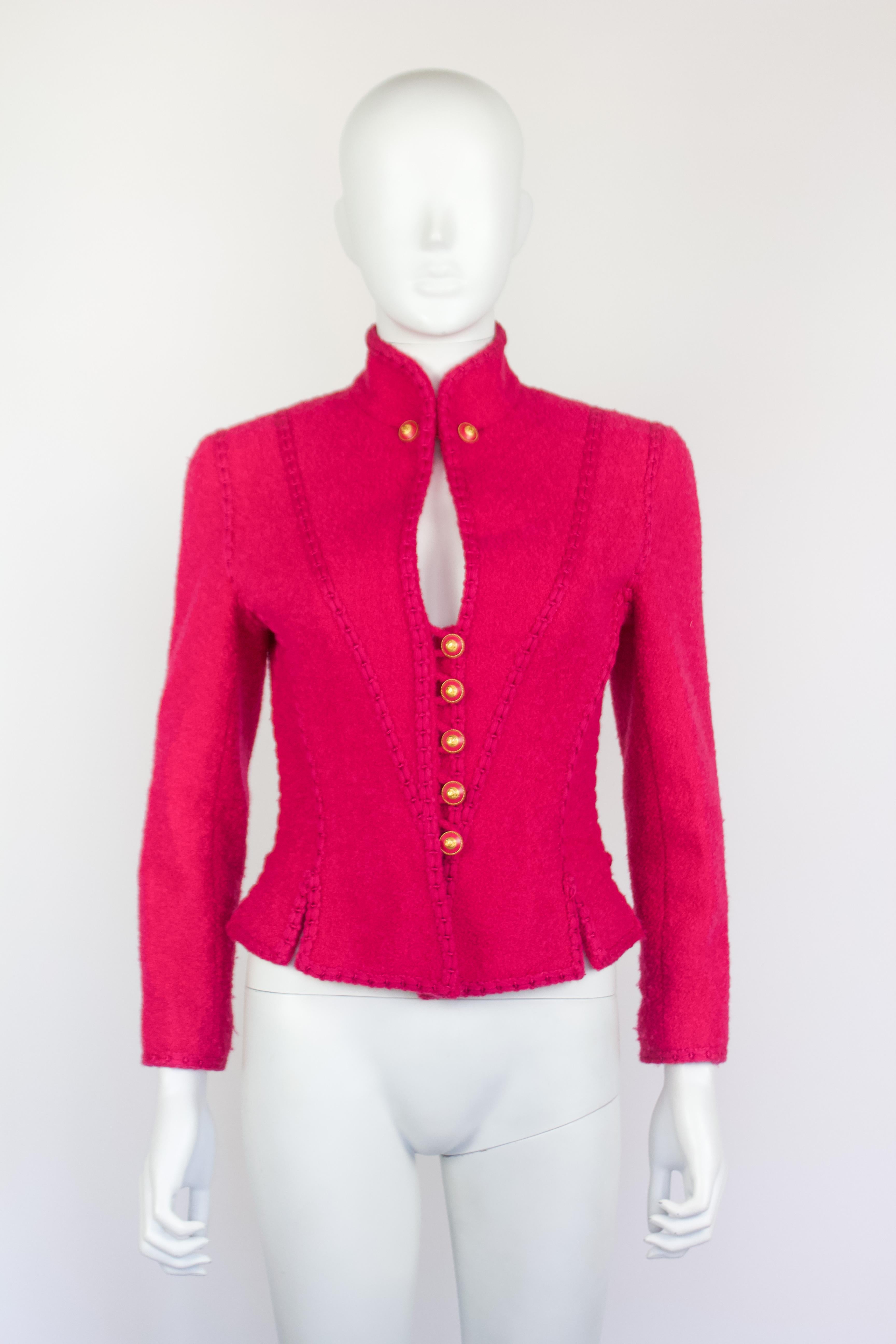 Chanel Fall 1993 Pink Jacket In Good Condition For Sale In Norwich, GB