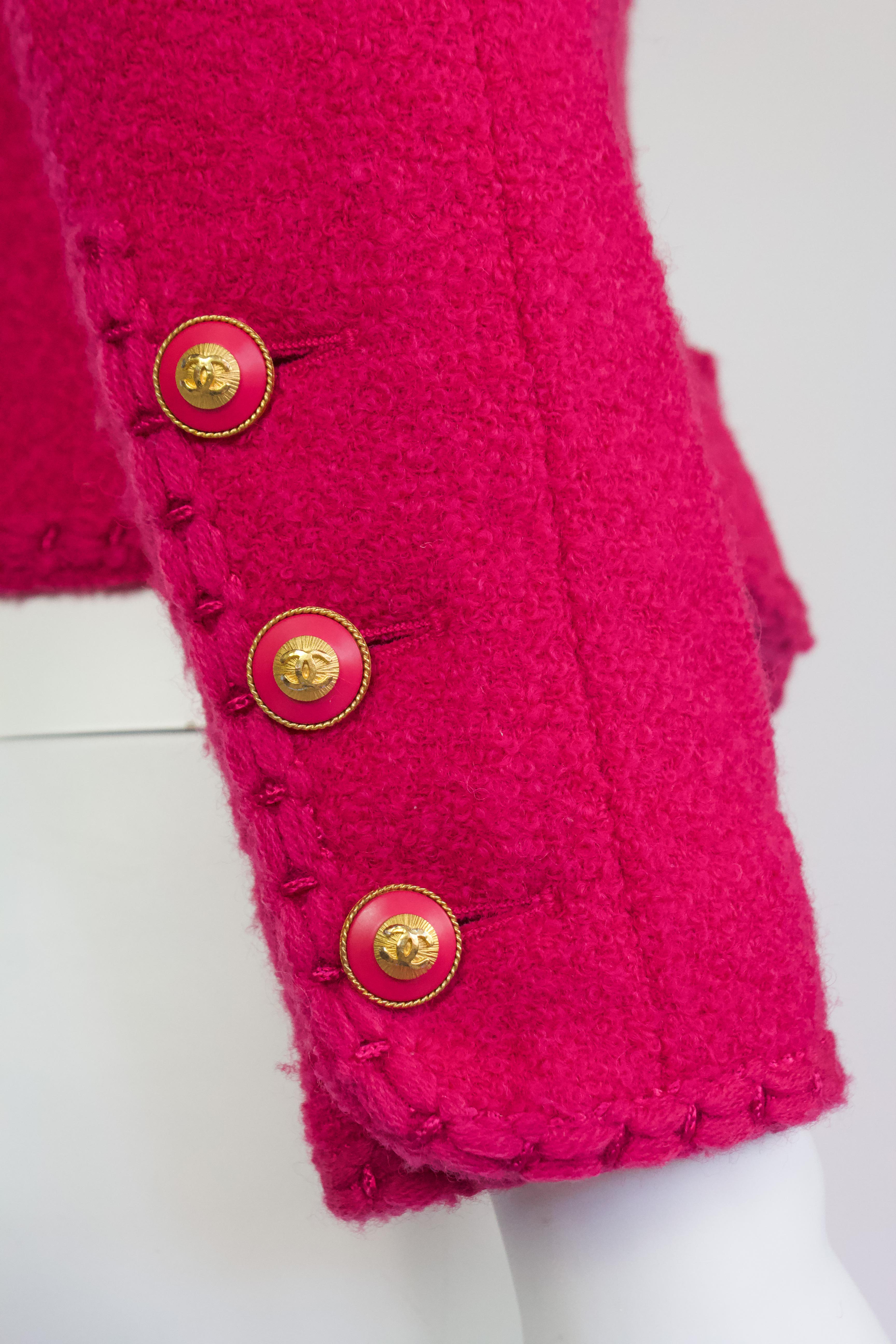 Chanel Fall 1993 Pink Jacket For Sale 2