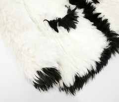 Chanel Fall 1994 Black & White Faux Fur Coat