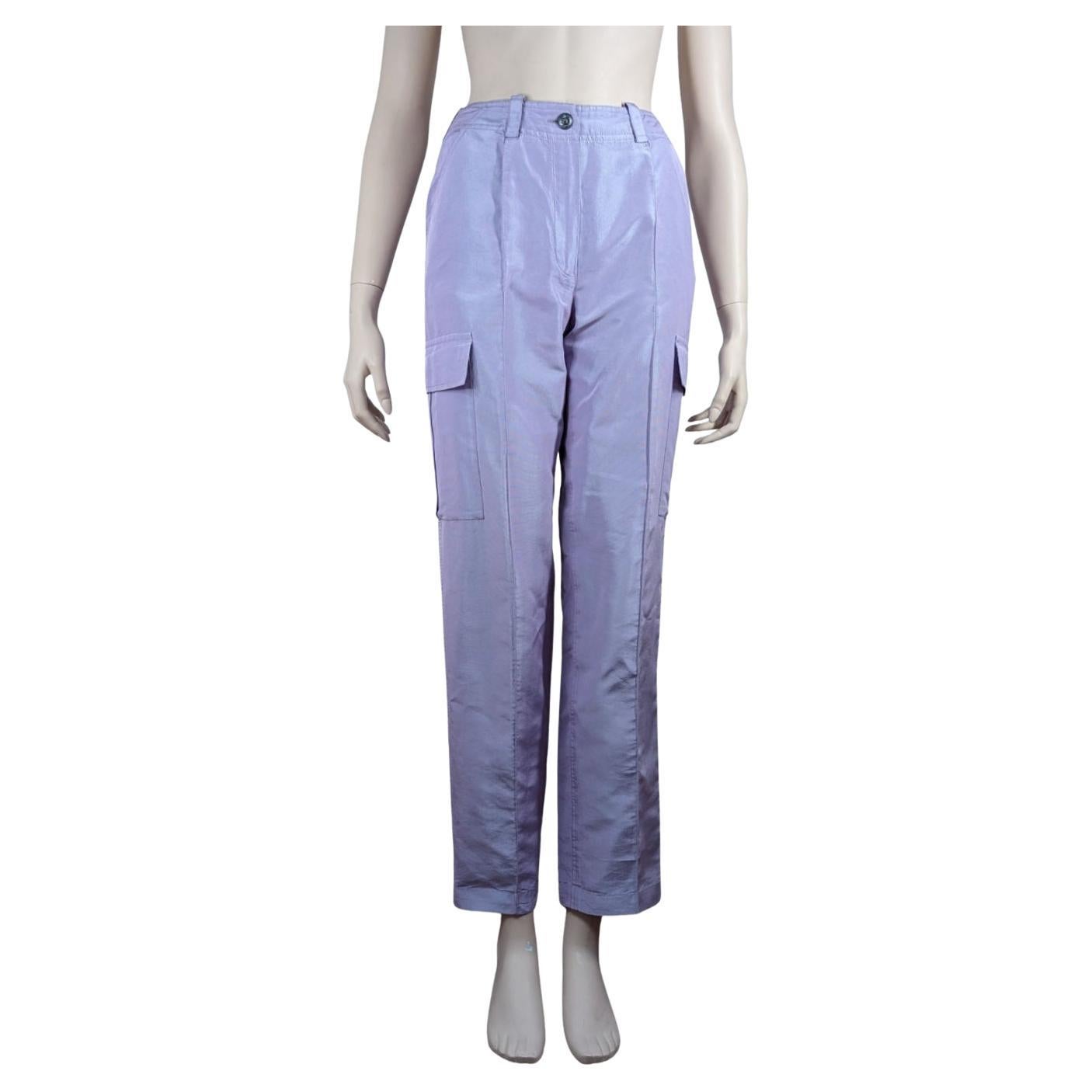 Chanel automne 1996 Lila Iridescent Cargo Pantalon en vente