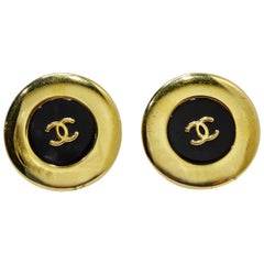 Vintage Chanel Fall 1997 CC Clip-On Earrings 