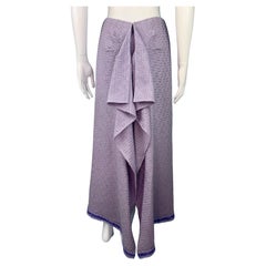 Chanel Fall 1998 Runway Lilac Tweed Ruffle Maxi Skirt
