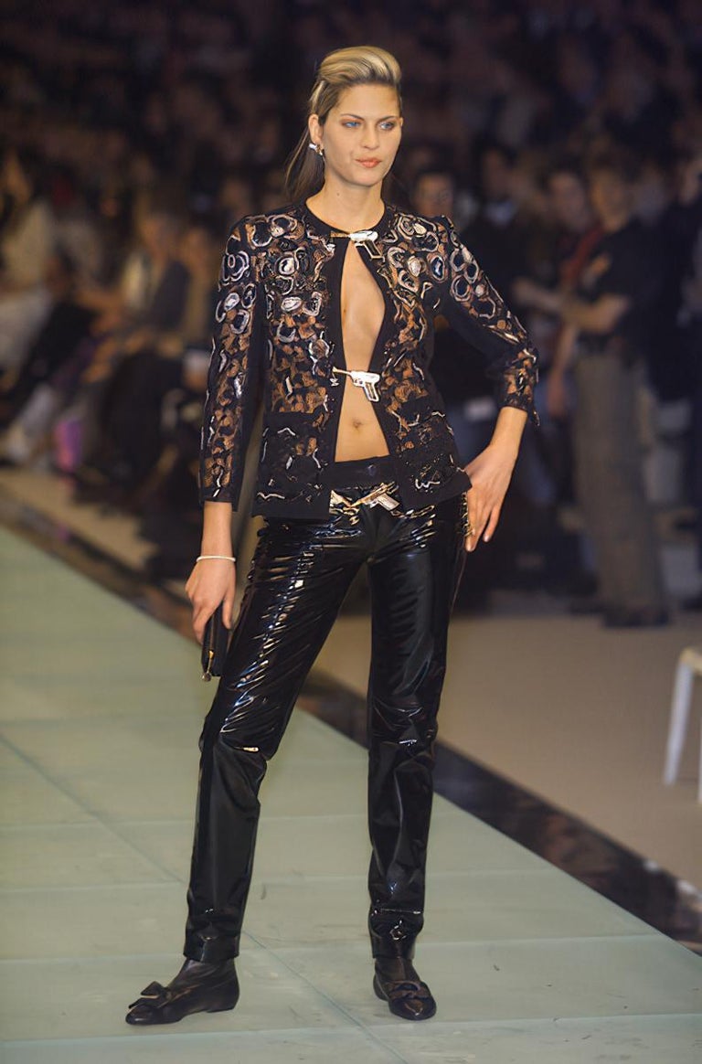 Chanel Fall 2001 Runway Double Pistol Chain Belt at 1stDibs Chanel Fall 2001 Runway Double Pistol Chain Belt at 1stDibs