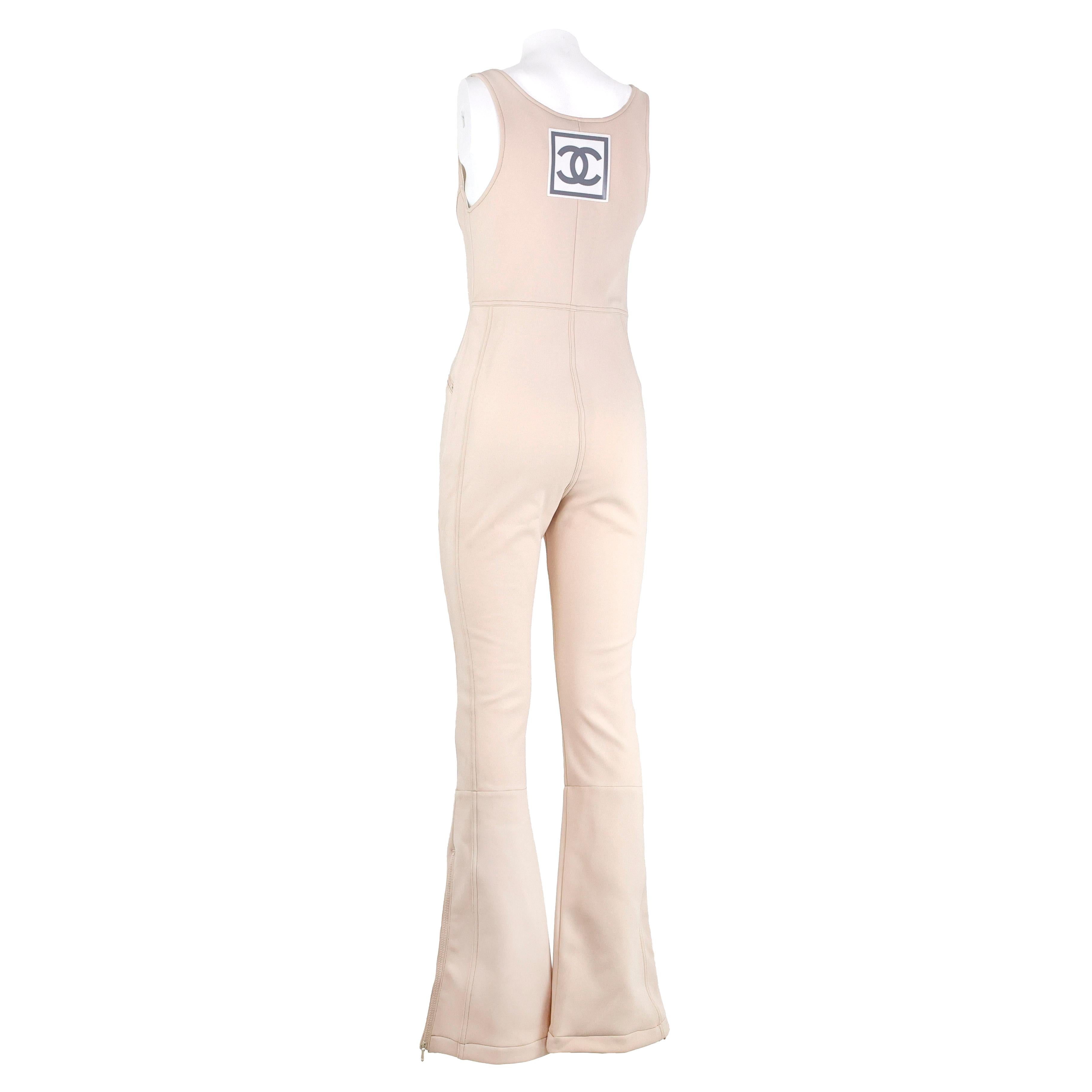 White Chanel Fall 2001 Ski Jumpsuit For Sale