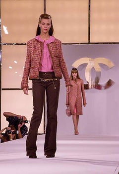 Chaqueta de tweed Lesage atemporal de colección de CHANEL 2001, talla 42 FR