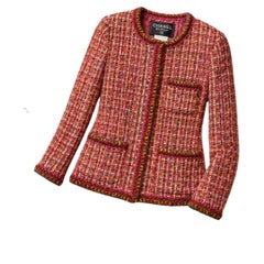 Chaqueta de tweed Lesage atemporal de colección de CHANEL 2001, talla 42 FR